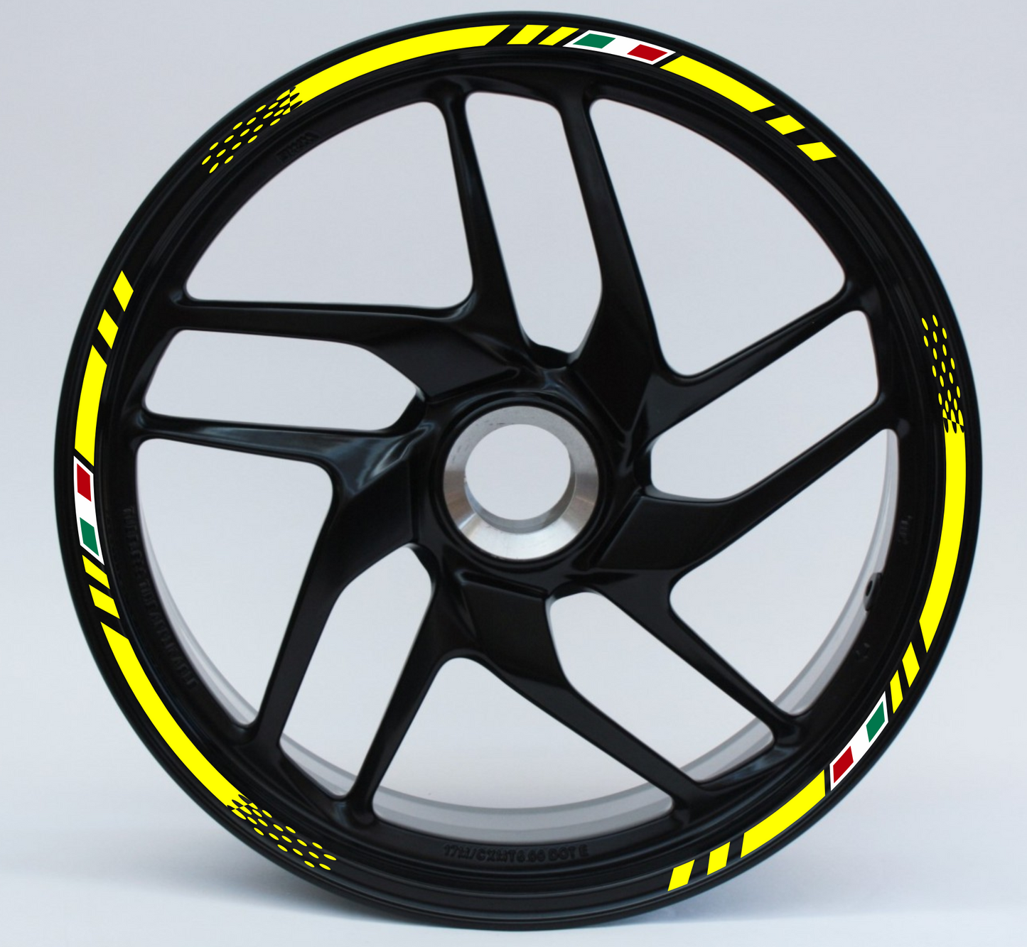 DualColorStampe Confezione Adesivi Set Completo di Cerchi Strisce per Moto per 2 Ruote da 17'' pollici strips Design Sportivo COD.D0062