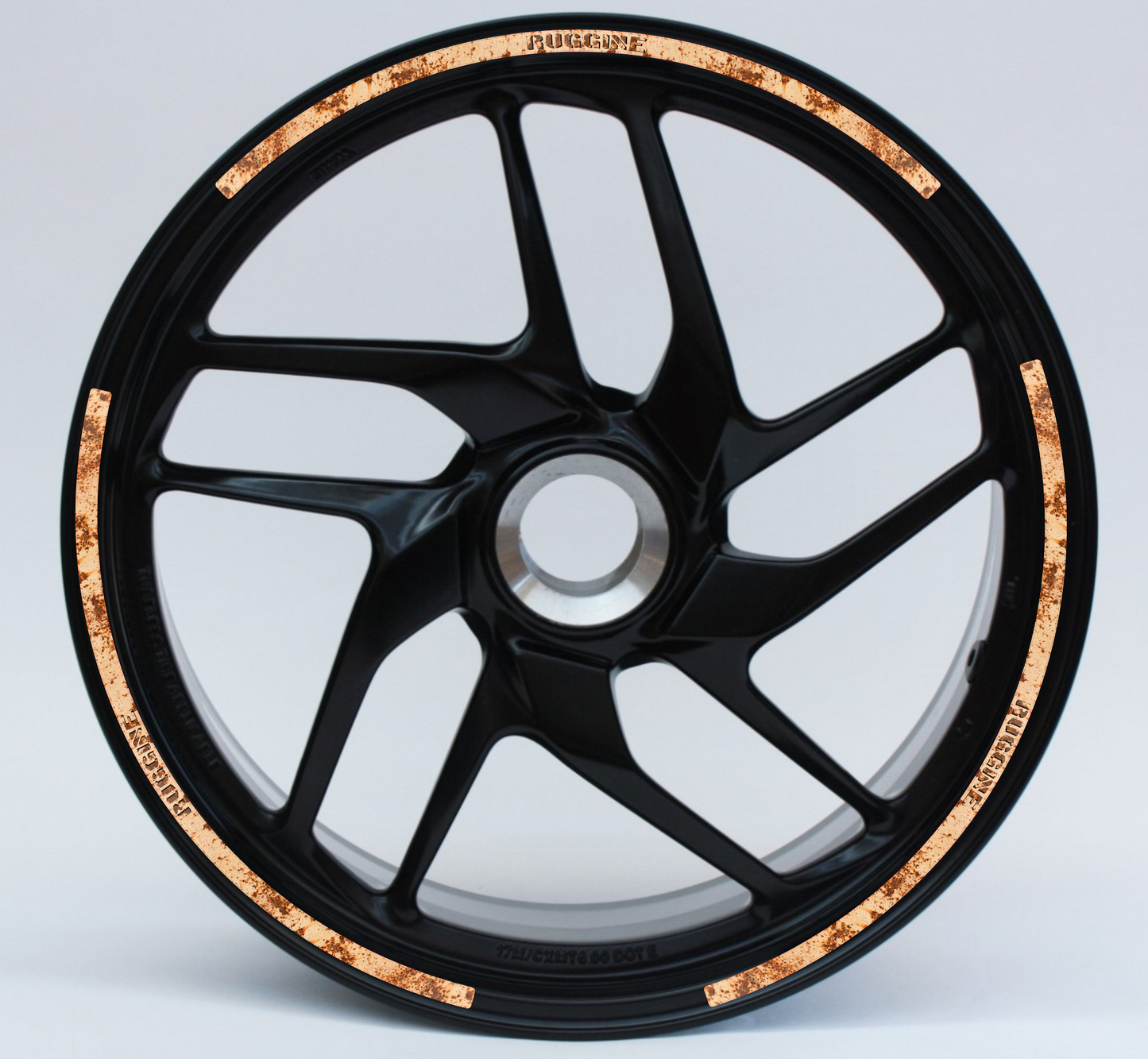 Adesivi Cerchi Moto 17 Pollici – Set 2 Ruote – Design Racing Effetto ruggine – Resistenti a Sole e Pioggia – Adesivi Lucidi Ruote Moto D0142