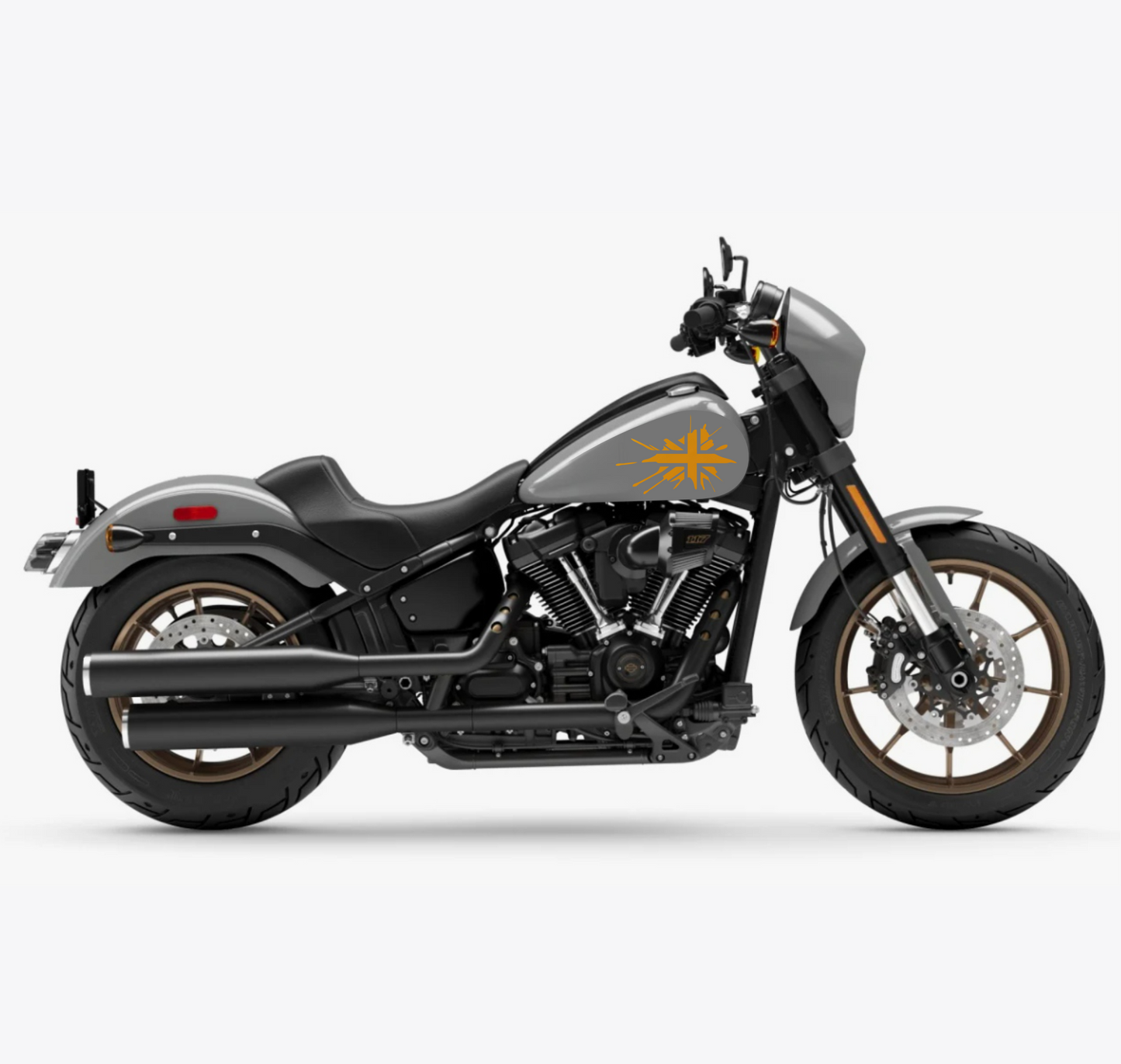 DualColorStampe® Adesivi Compatibili con Harley-Davidson bandiera londinese LONDON serbatoio Set 2 stickers Moto Motorbike COD. M0360