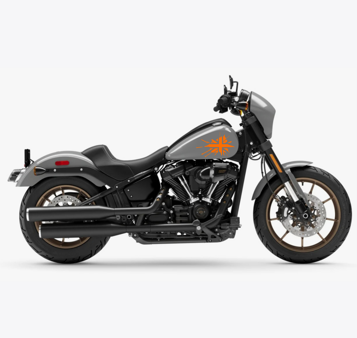 DualColorStampe® Adesivi Compatibili con Harley-Davidson bandiera londinese LONDON serbatoio Set 2 stickers Moto Motorbike COD. M0360