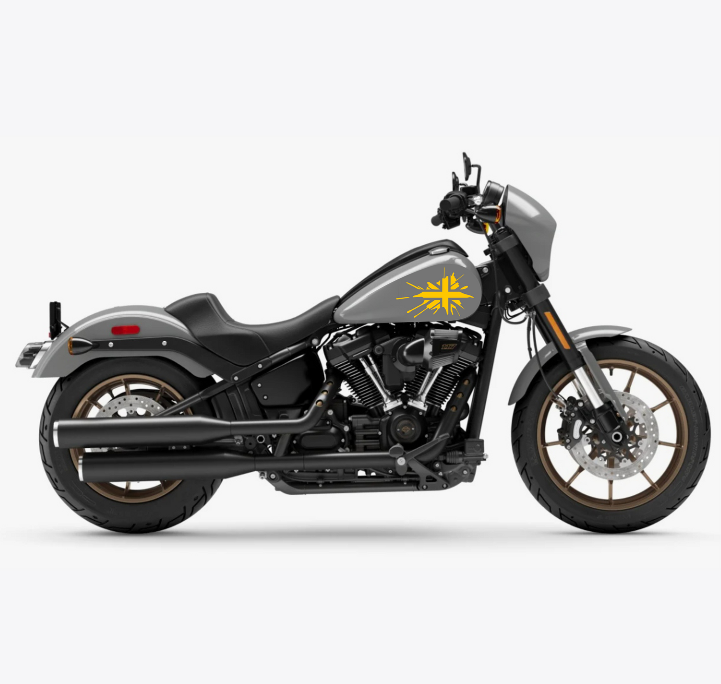 DualColorStampe® Adesivi Compatibili con Harley-Davidson bandiera londinese LONDON serbatoio Set 2 stickers Moto Motorbike COD. M0360