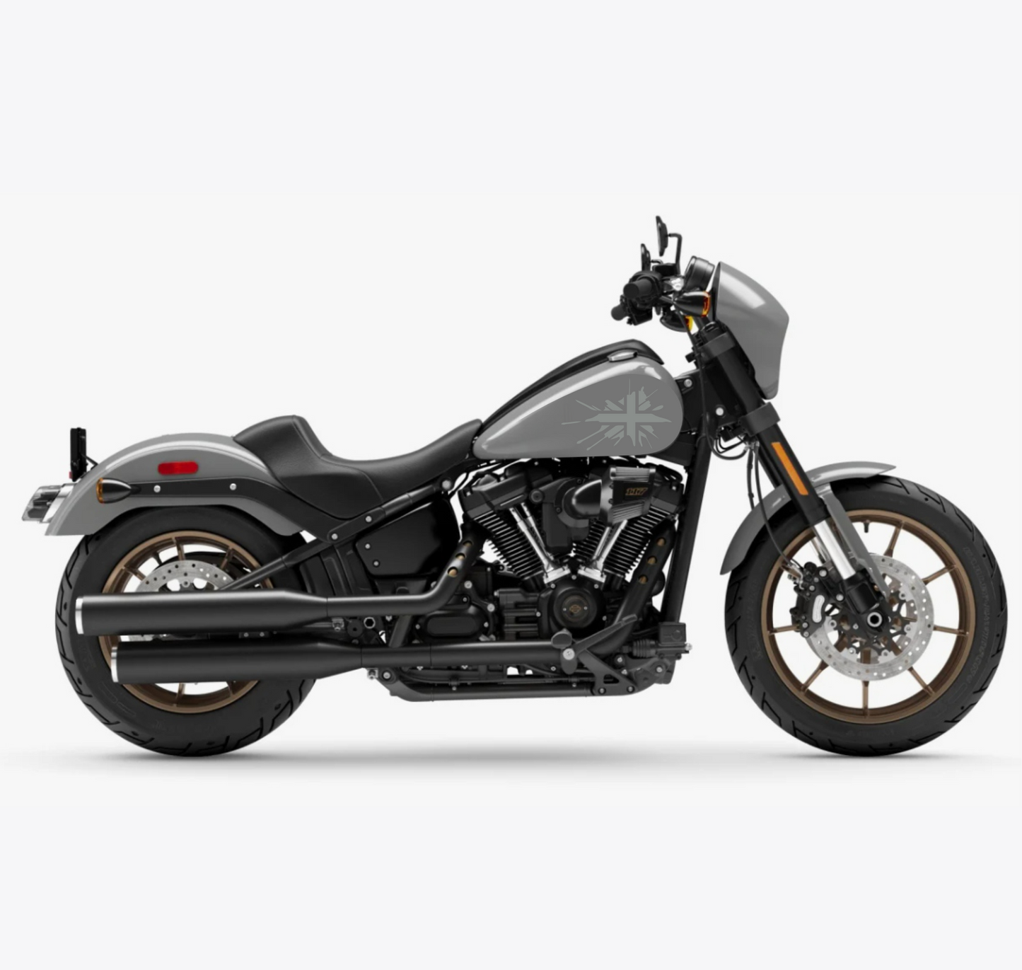 DualColorStampe® Adesivi Compatibili con Harley-Davidson bandiera londinese LONDON serbatoio Set 2 stickers Moto Motorbike COD. M0360