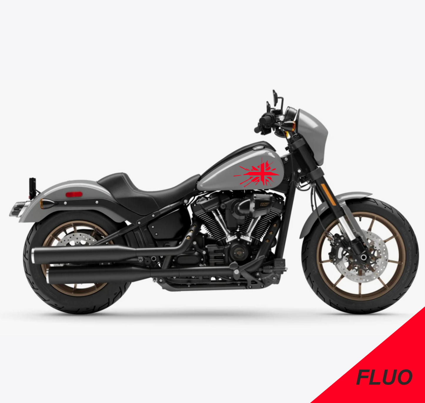 DualColorStampe® Adesivi Compatibili con Harley-Davidson bandiera londinese LONDON serbatoio Set 2 stickers Moto Motorbike COD. M0360