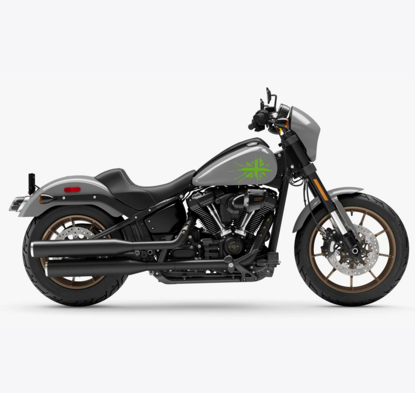 DualColorStampe® Adesivi Compatibili con Harley-Davidson bandiera londinese LONDON serbatoio Set 2 stickers Moto Motorbike COD. M0360