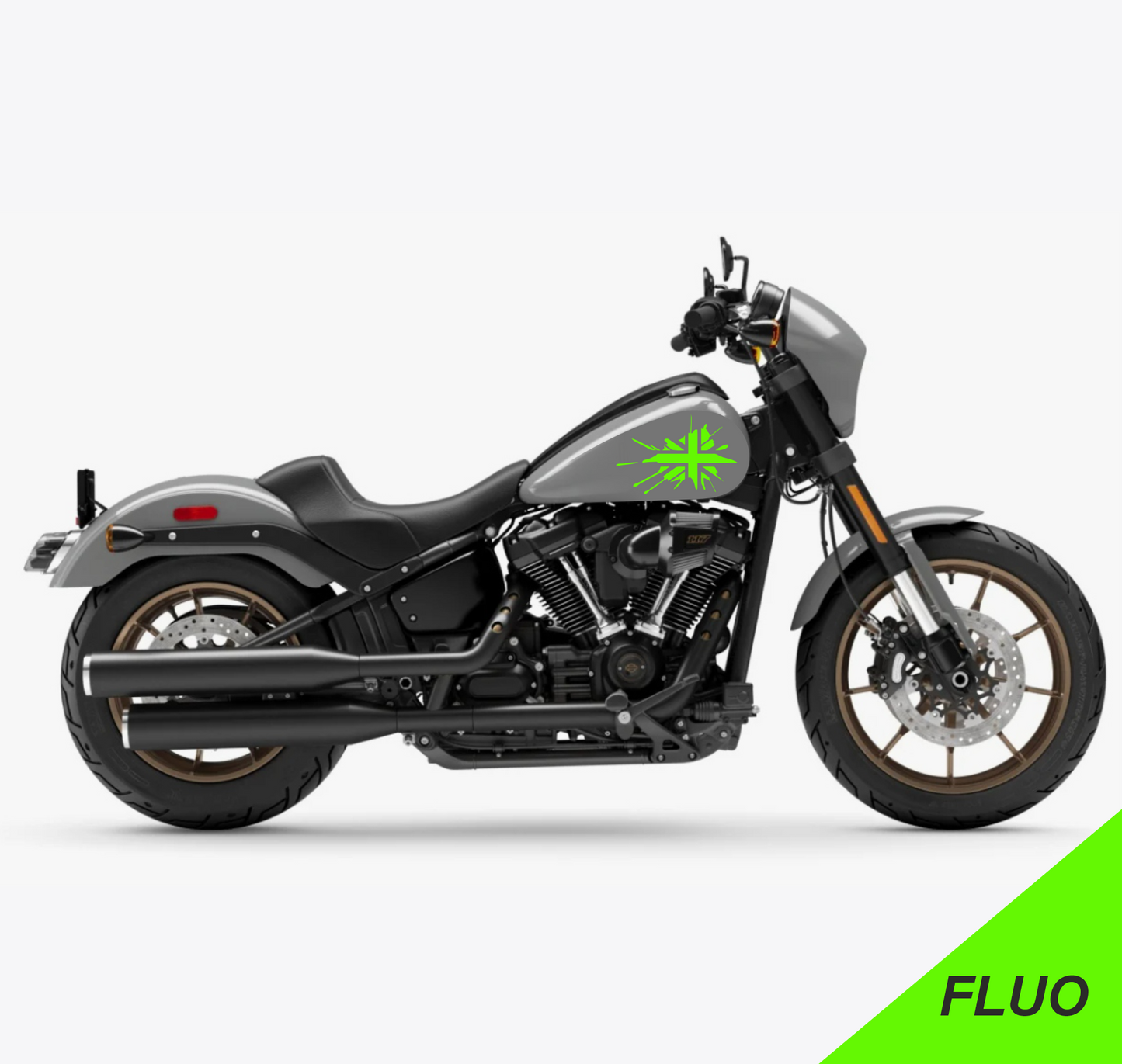 DualColorStampe® Adesivi Compatibili con Harley-Davidson bandiera londinese LONDON serbatoio Set 2 stickers Moto Motorbike COD. M0360