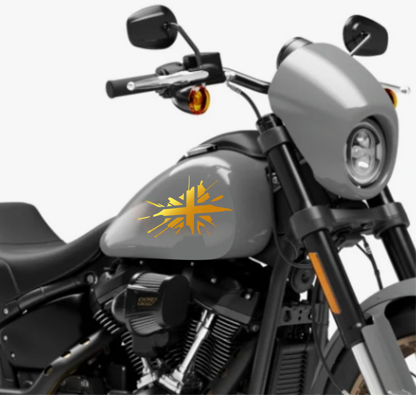 DualColorStampe® Adesivi Compatibili con Harley-Davidson bandiera londinese LONDON serbatoio Set 2 stickers Moto Motorbike COD. M0360