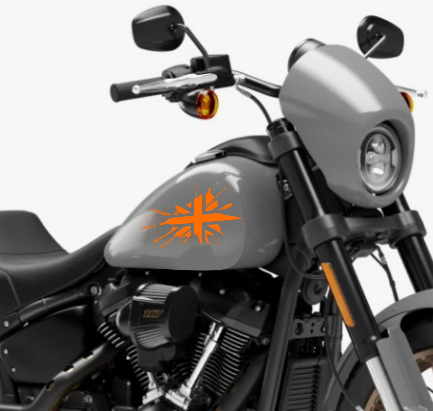 DualColorStampe® Adesivi Compatibili con Harley-Davidson bandiera londinese LONDON serbatoio Set 2 stickers Moto Motorbike COD. M0360