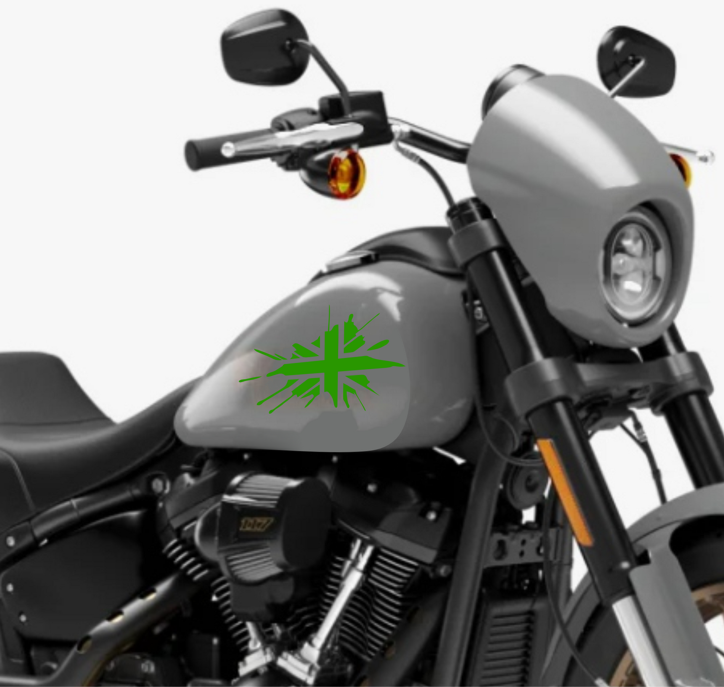 DualColorStampe® Adesivi Compatibili con Harley-Davidson bandiera londinese LONDON serbatoio Set 2 stickers Moto Motorbike COD. M0360