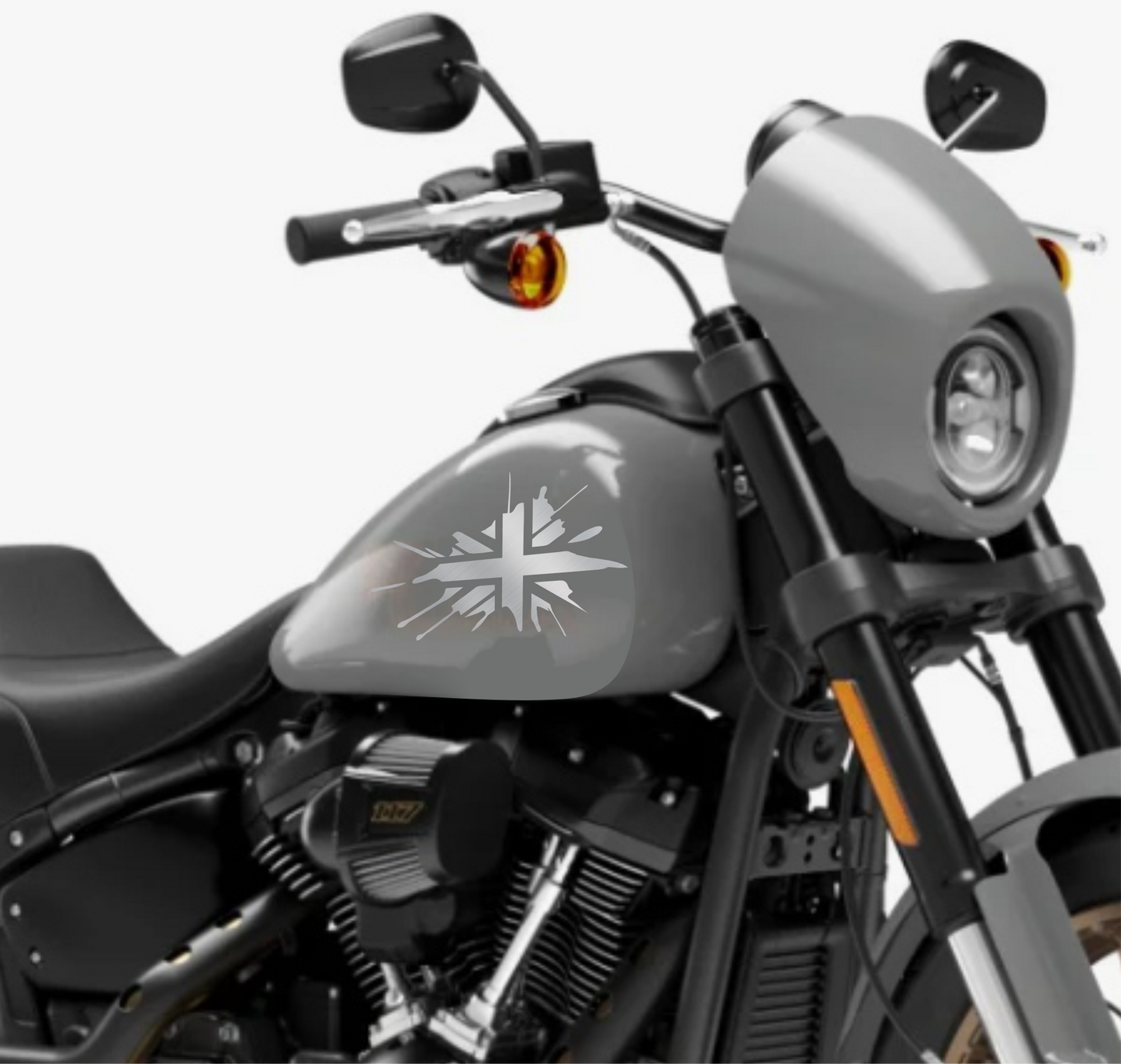 DualColorStampe® Adesivi Compatibili con Harley-Davidson bandiera londinese LONDON serbatoio Set 2 stickers Moto Motorbike COD. M0360