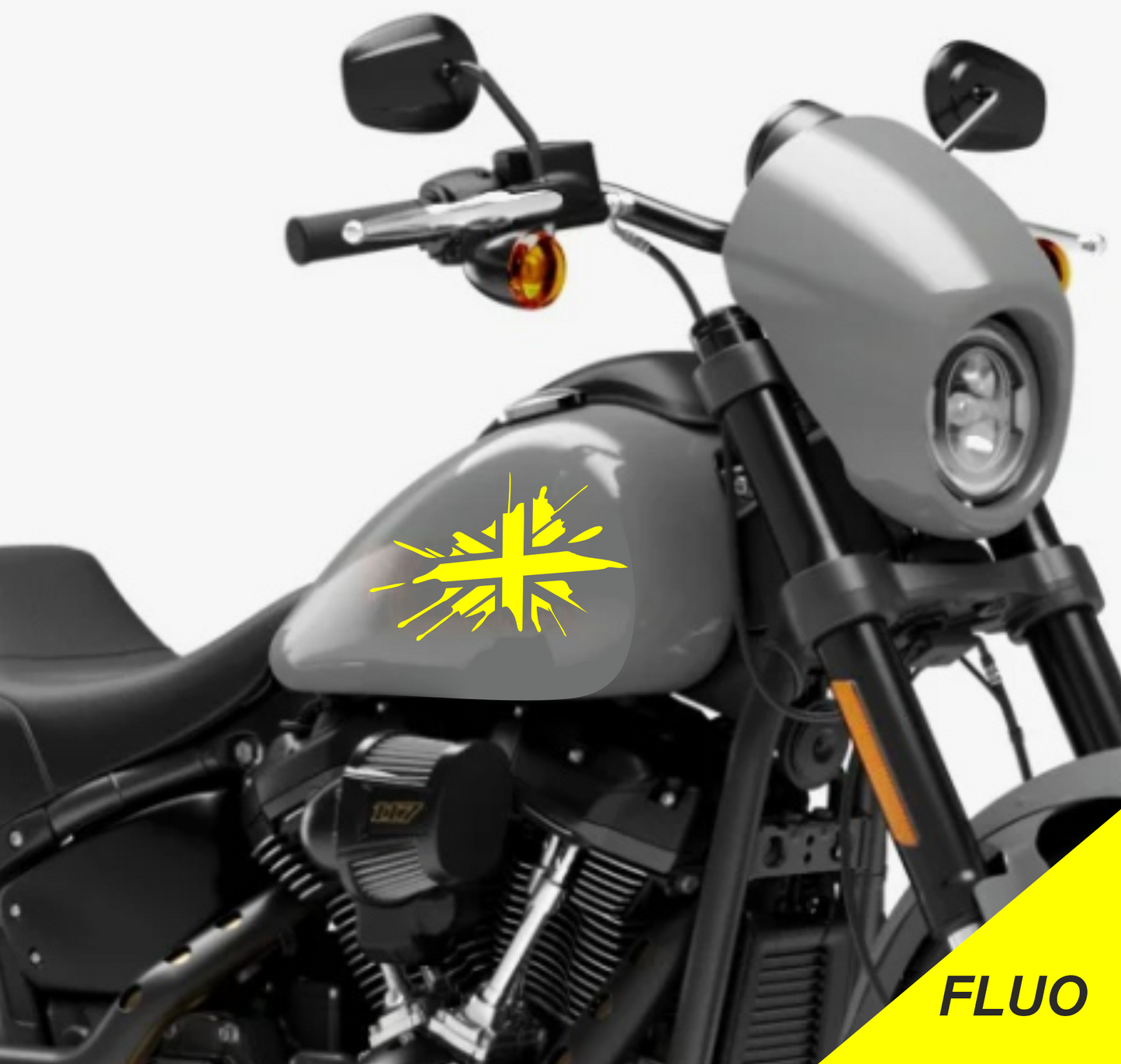 DualColorStampe® Adesivi Compatibili con Harley-Davidson bandiera londinese LONDON serbatoio Set 2 stickers Moto Motorbike COD. M0360