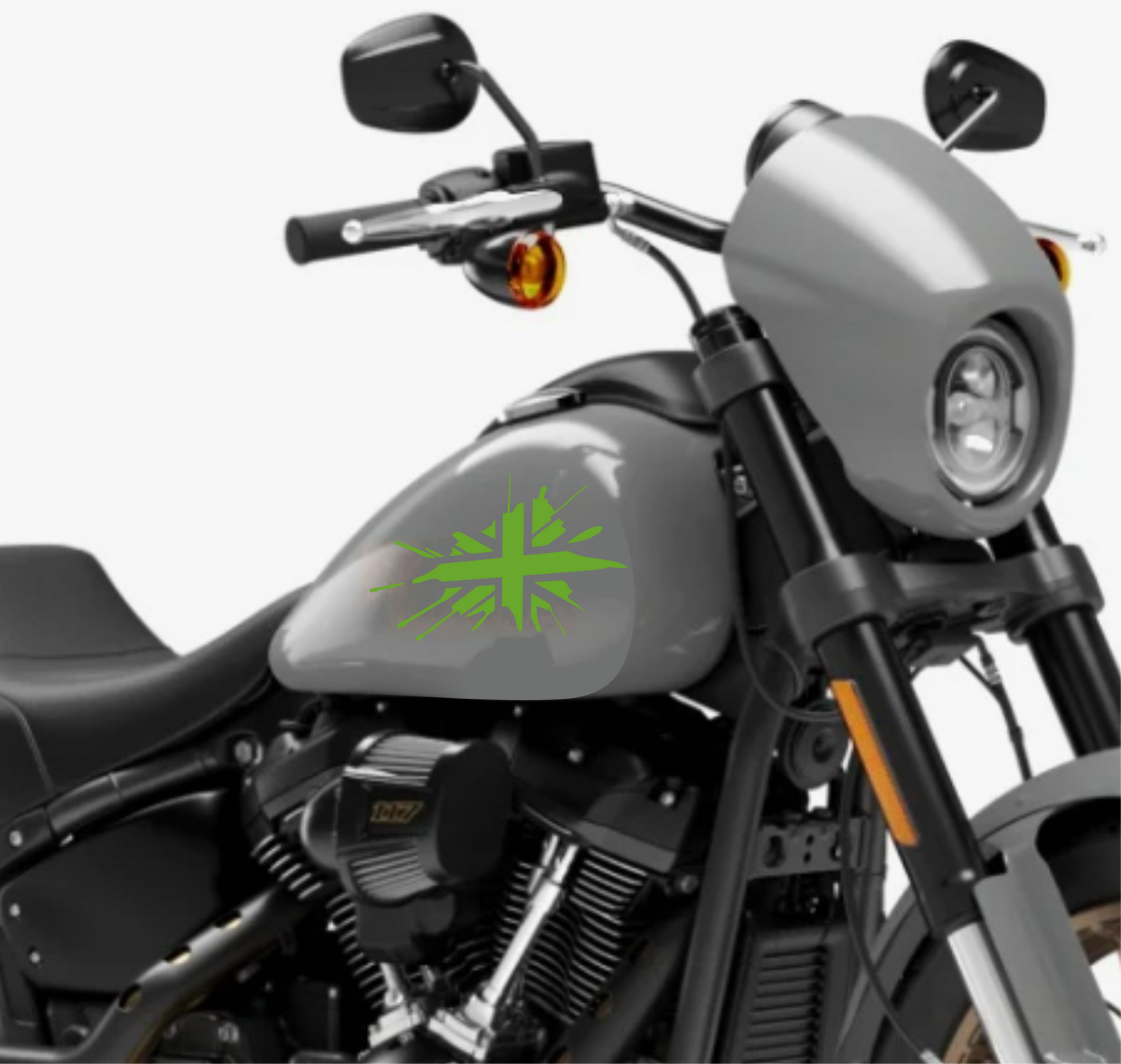 DualColorStampe® Adesivi Compatibili con Harley-Davidson bandiera londinese LONDON serbatoio Set 2 stickers Moto Motorbike COD. M0360