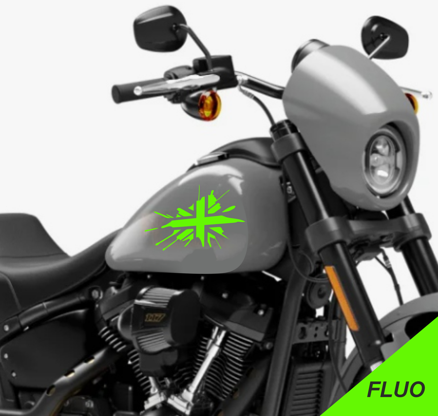 DualColorStampe® Adesivi Compatibili con Harley-Davidson bandiera londinese LONDON serbatoio Set 2 stickers Moto Motorbike COD. M0360