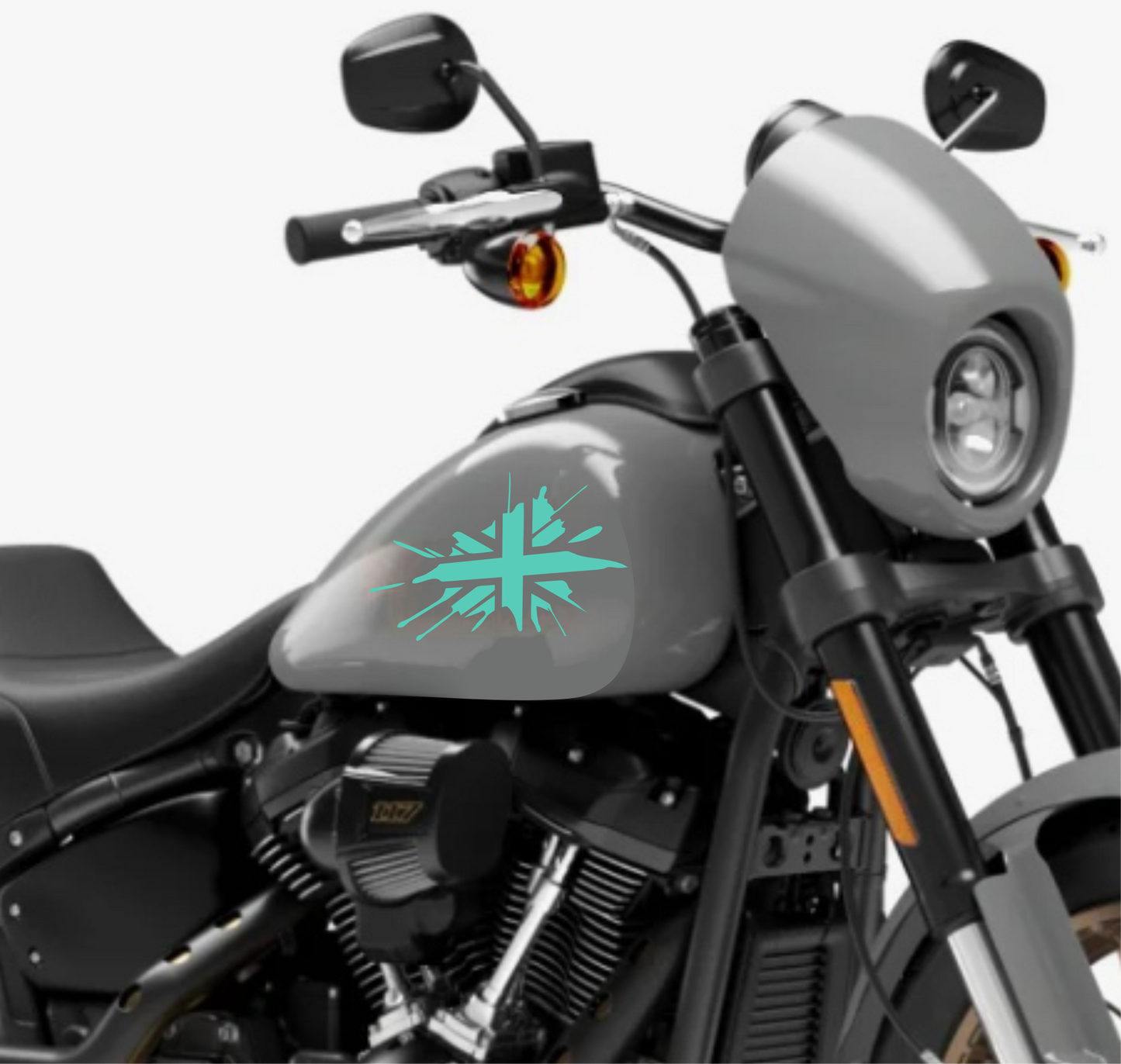 DualColorStampe® Adesivi Compatibili con Harley-Davidson bandiera londinese LONDON serbatoio Set 2 stickers Moto Motorbike COD. M0360