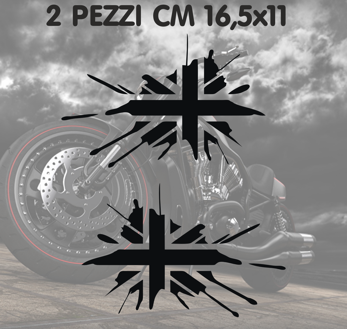 DualColorStampe® Adesivi Compatibili con Harley-Davidson bandiera londinese LONDON serbatoio Set 2 stickers Moto Motorbike COD. M0360