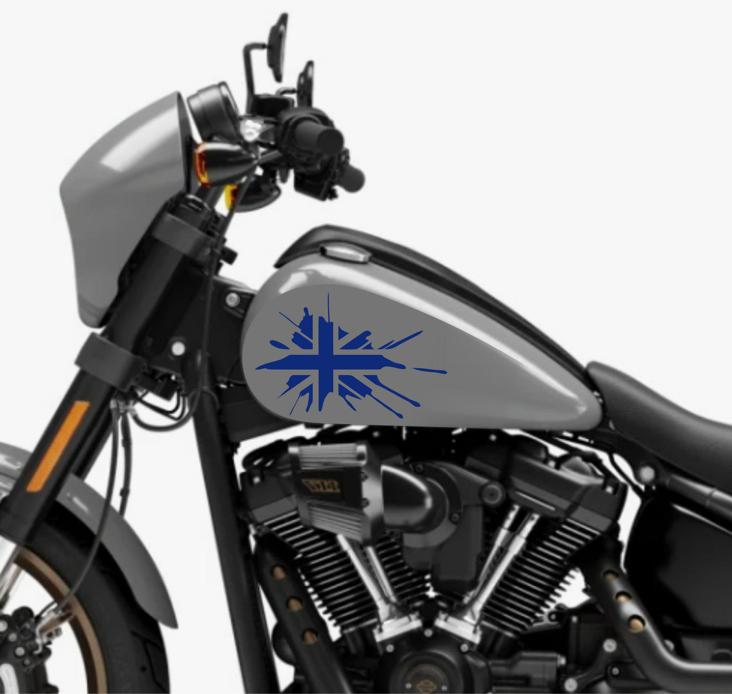 DualColorStampe® Adesivi Compatibili con Harley-Davidson bandiera londinese LONDON serbatoio Set 2 stickers Moto Motorbike COD. M0360