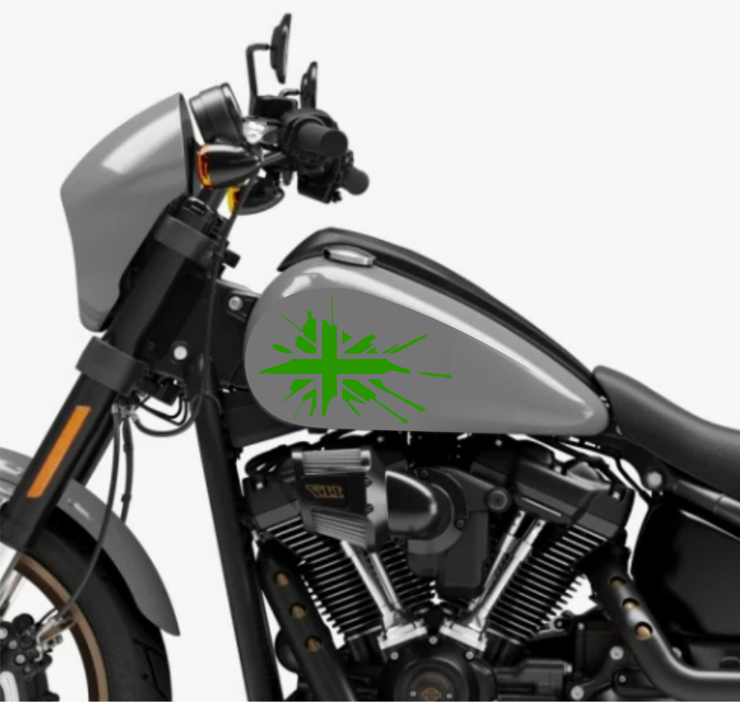 DualColorStampe® Adesivi Compatibili con Harley-Davidson bandiera londinese LONDON serbatoio Set 2 stickers Moto Motorbike COD. M0360