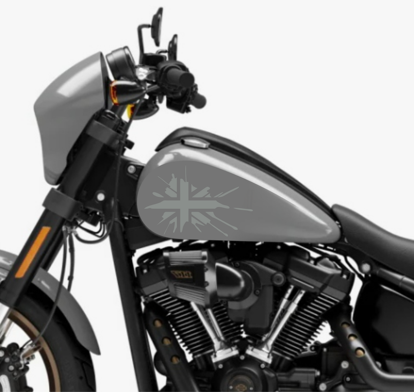 DualColorStampe® Adesivi Compatibili con Harley-Davidson bandiera londinese LONDON serbatoio Set 2 stickers Moto Motorbike COD. M0360