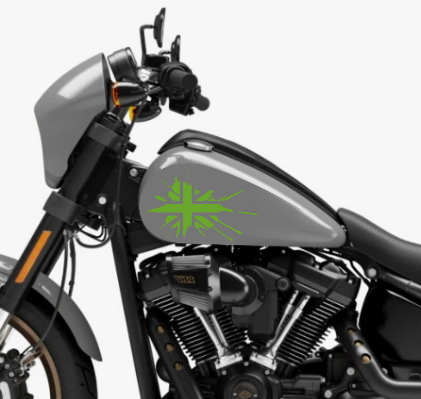 DualColorStampe® Adesivi Compatibili con Harley-Davidson bandiera londinese LONDON serbatoio Set 2 stickers Moto Motorbike COD. M0360