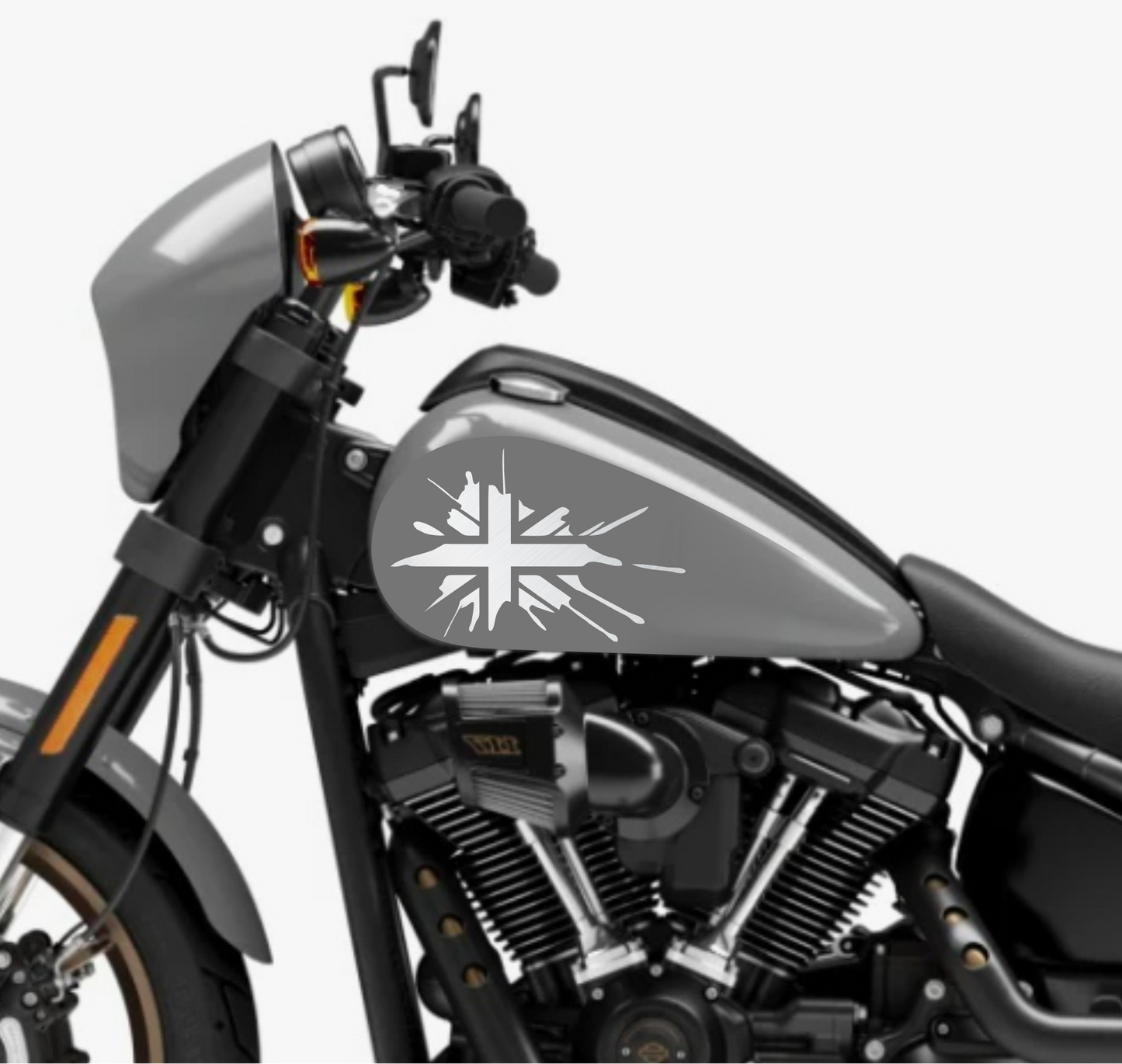 DualColorStampe® Adesivi Compatibili con Harley-Davidson bandiera londinese LONDON serbatoio Set 2 stickers Moto Motorbike COD. M0360