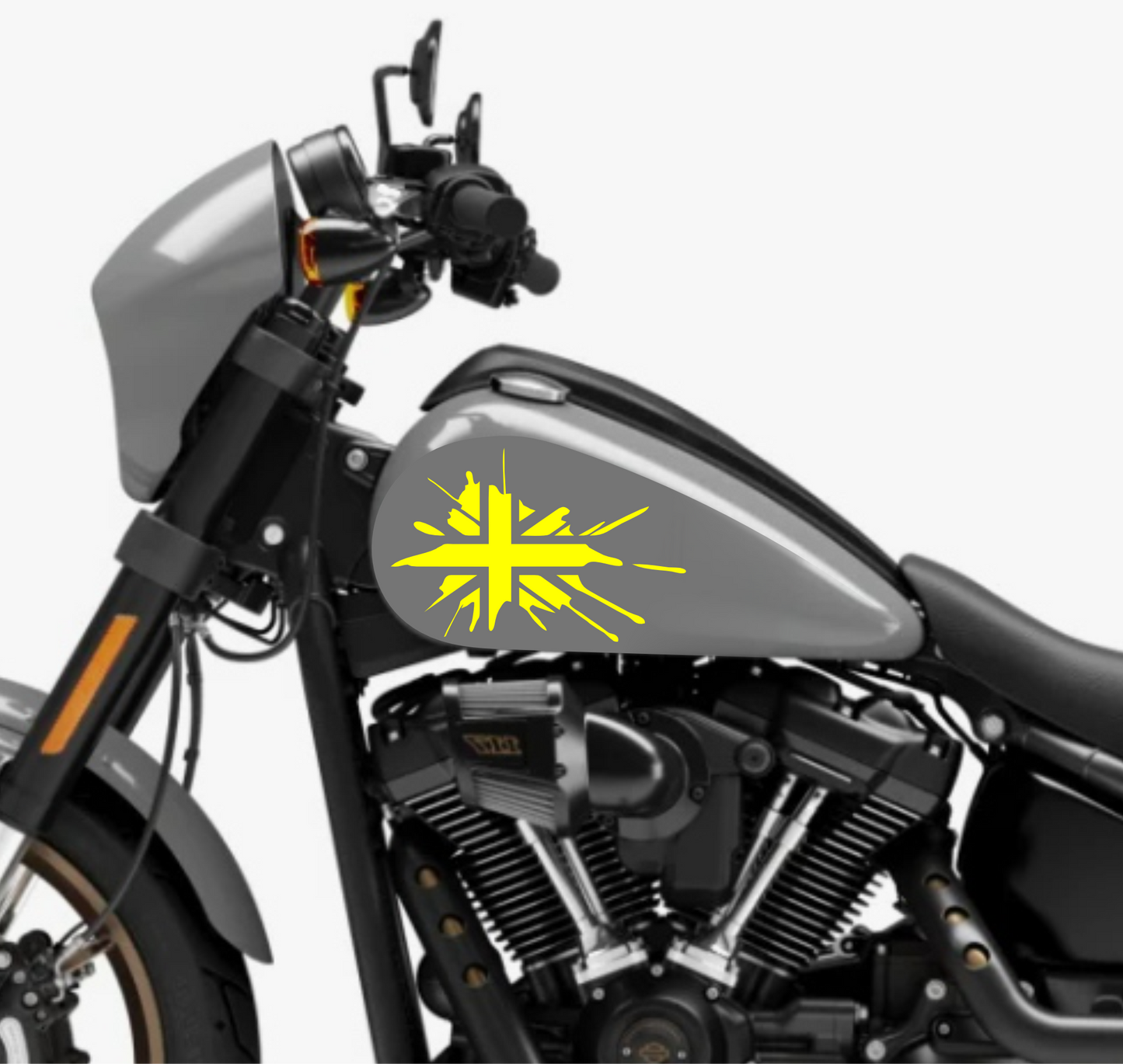 DualColorStampe® Adesivi Compatibili con Harley-Davidson bandiera londinese LONDON serbatoio Set 2 stickers Moto Motorbike COD. M0360
