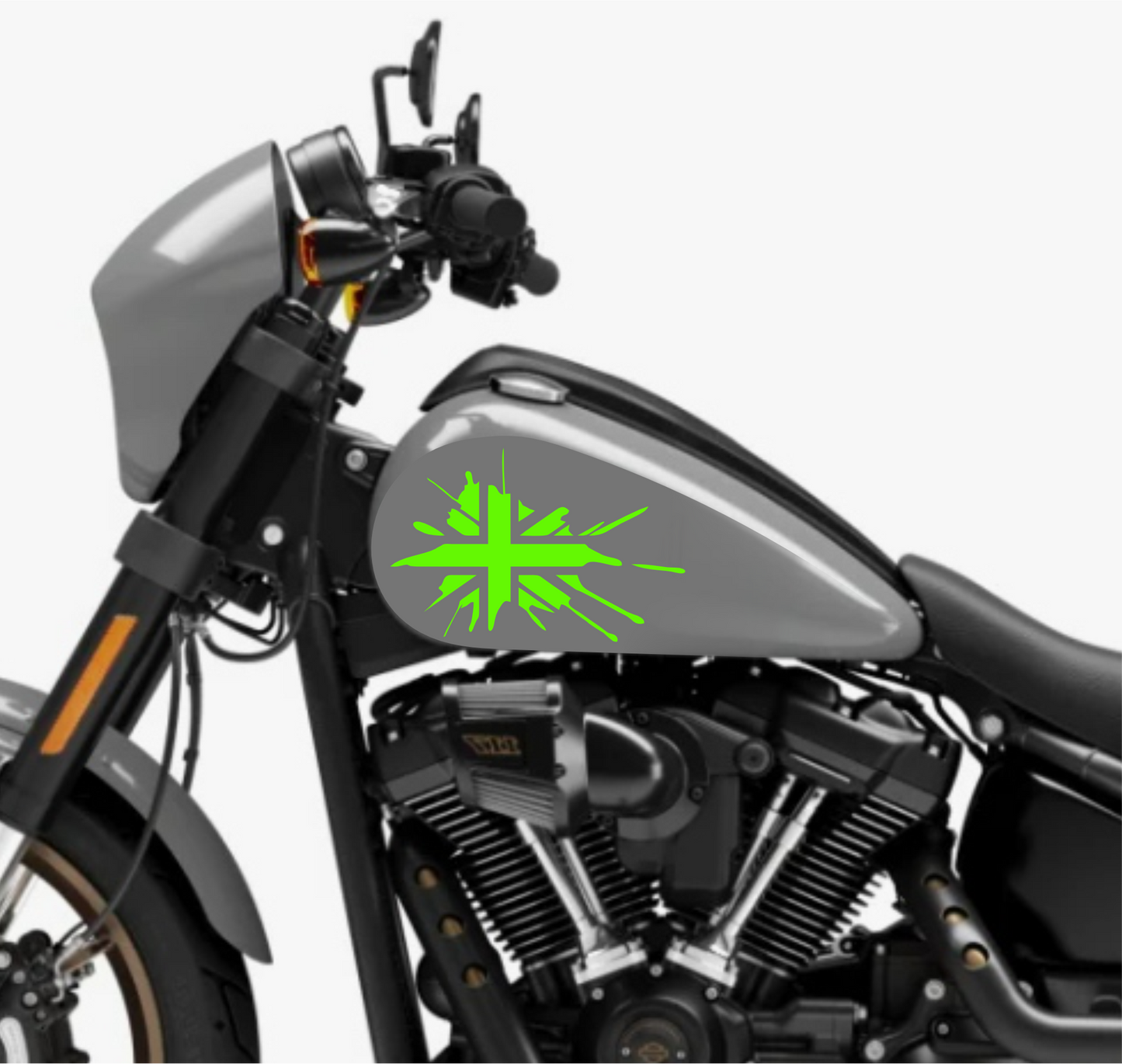 DualColorStampe® Adesivi Compatibili con Harley-Davidson bandiera londinese LONDON serbatoio Set 2 stickers Moto Motorbike COD. M0360
