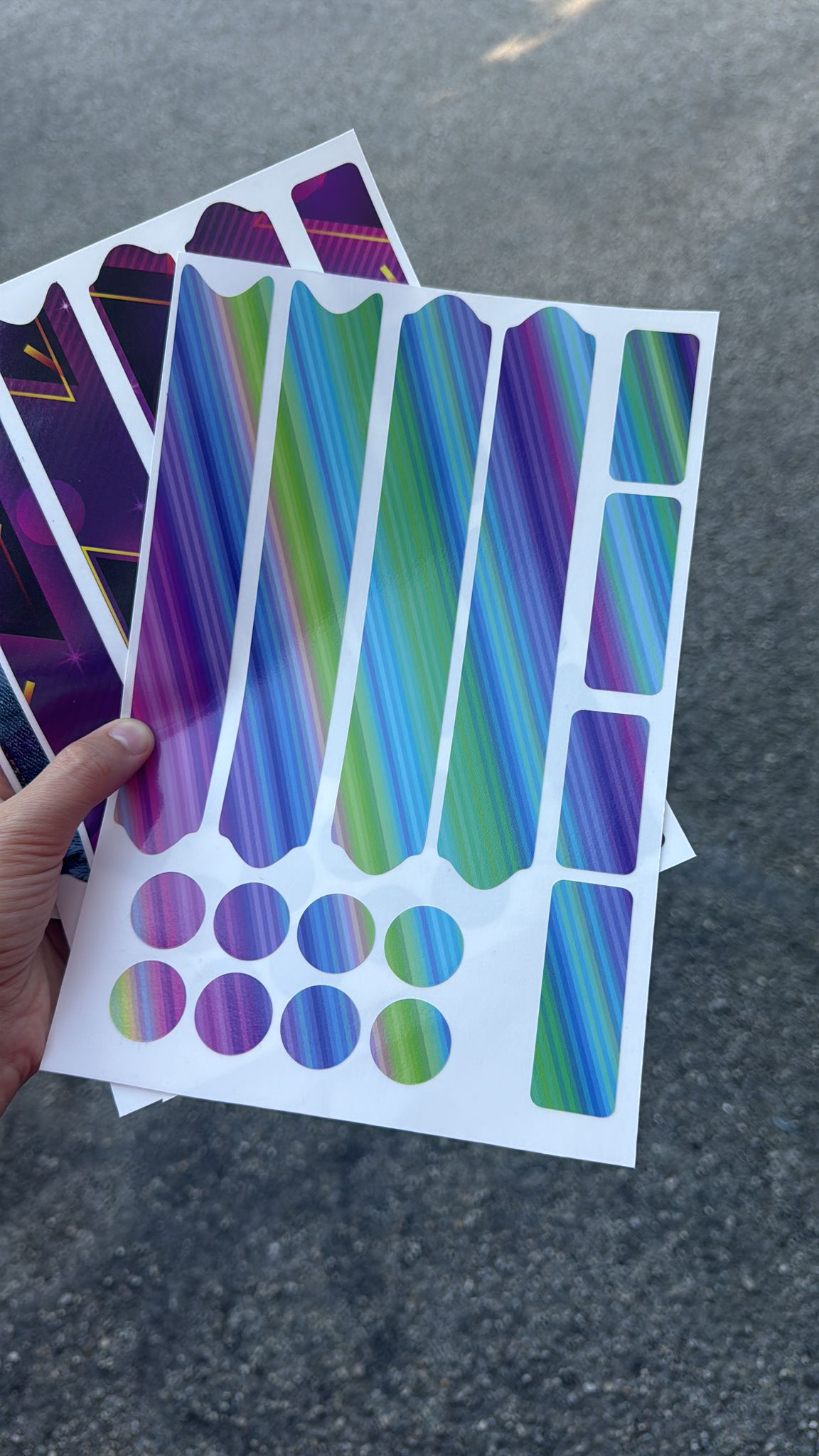 Set Adesivi Protettivi Telaio Bici – Arcobaleno Multicolor – 16 Pezzi Universali per MTB, BMX, Strada B0226