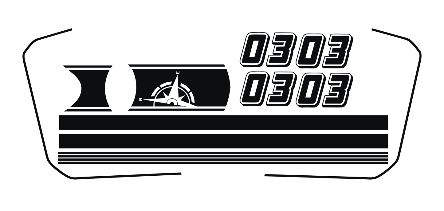 set adesivi decal vinile