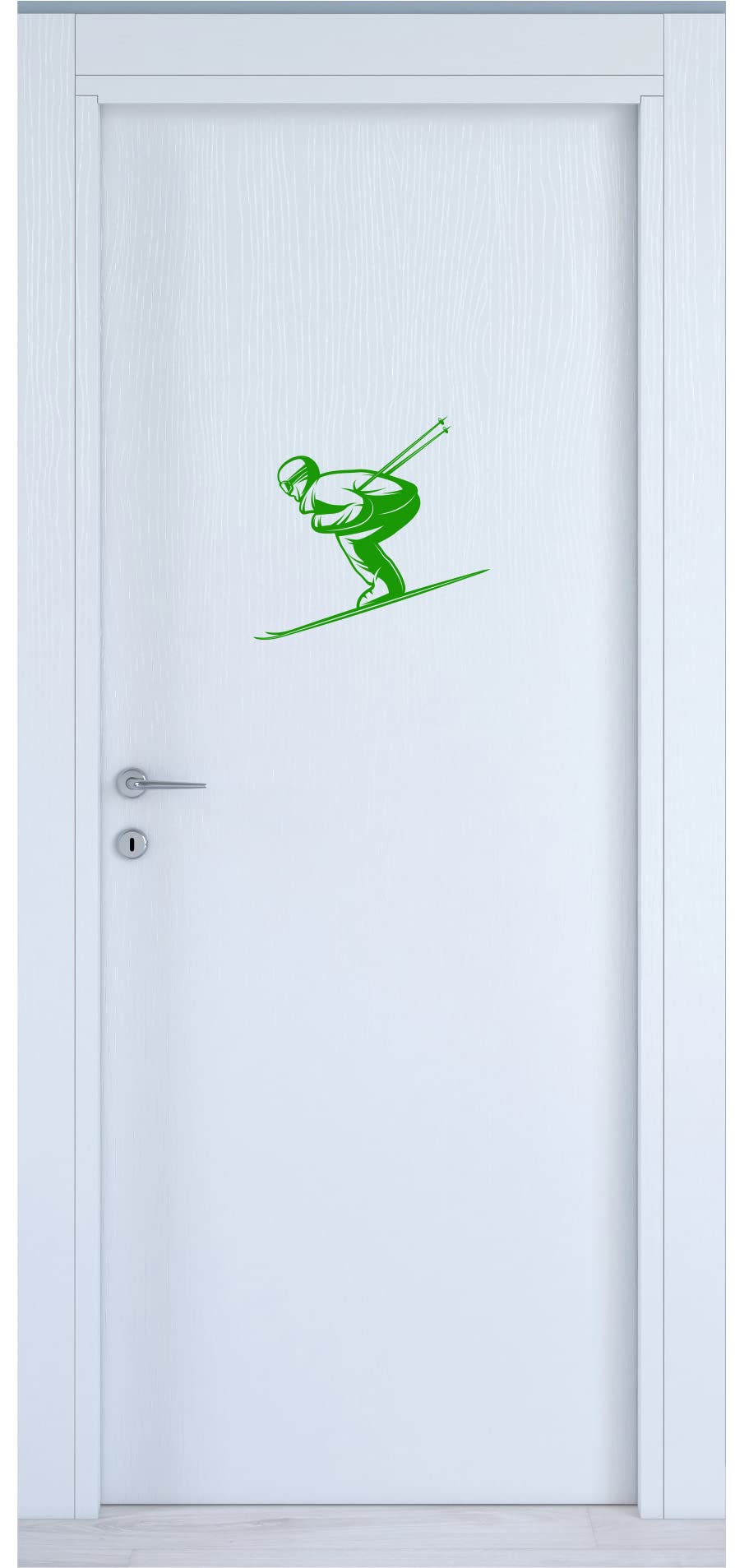 Adesivi per camper sci sciatore skier sport montano accessori sport sci adesivi per porte -Vinile colore a scelta COD.I0090 a €10.99 solo da DualColorStampe