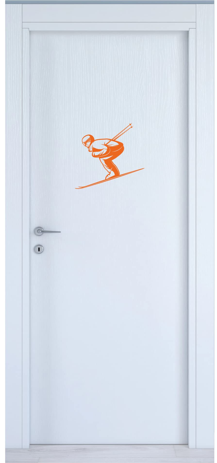 Adesivi per camper sci sciatore skier sport montano accessori sport sci adesivi per porte -Vinile colore a scelta COD.I0090 a €10.99 solo da DualColorStampe