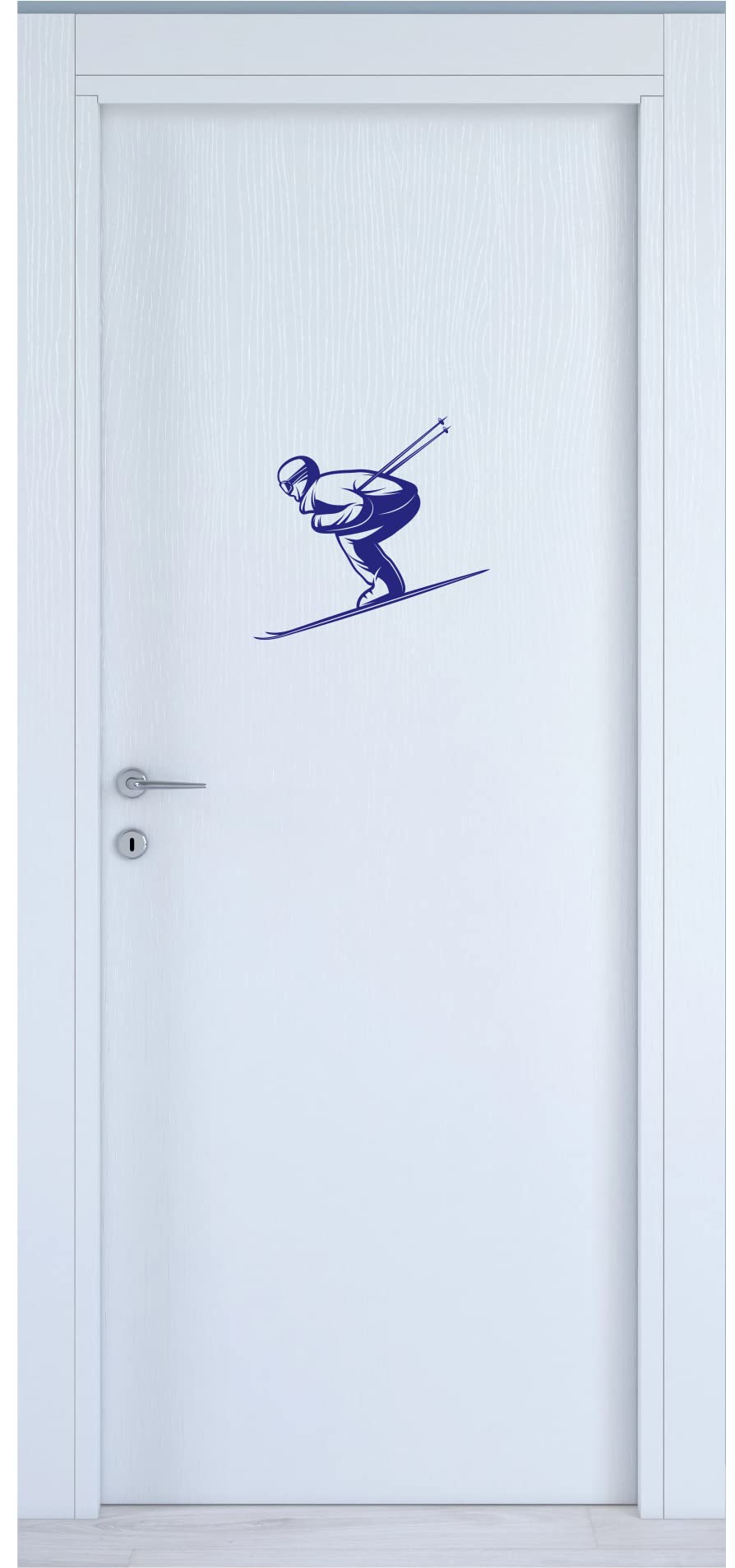 Adesivi per camper sci sciatore skier sport montano accessori sport sci adesivi per porte -Vinile colore a scelta COD.I0090 a €10.99 solo da DualColorStampe