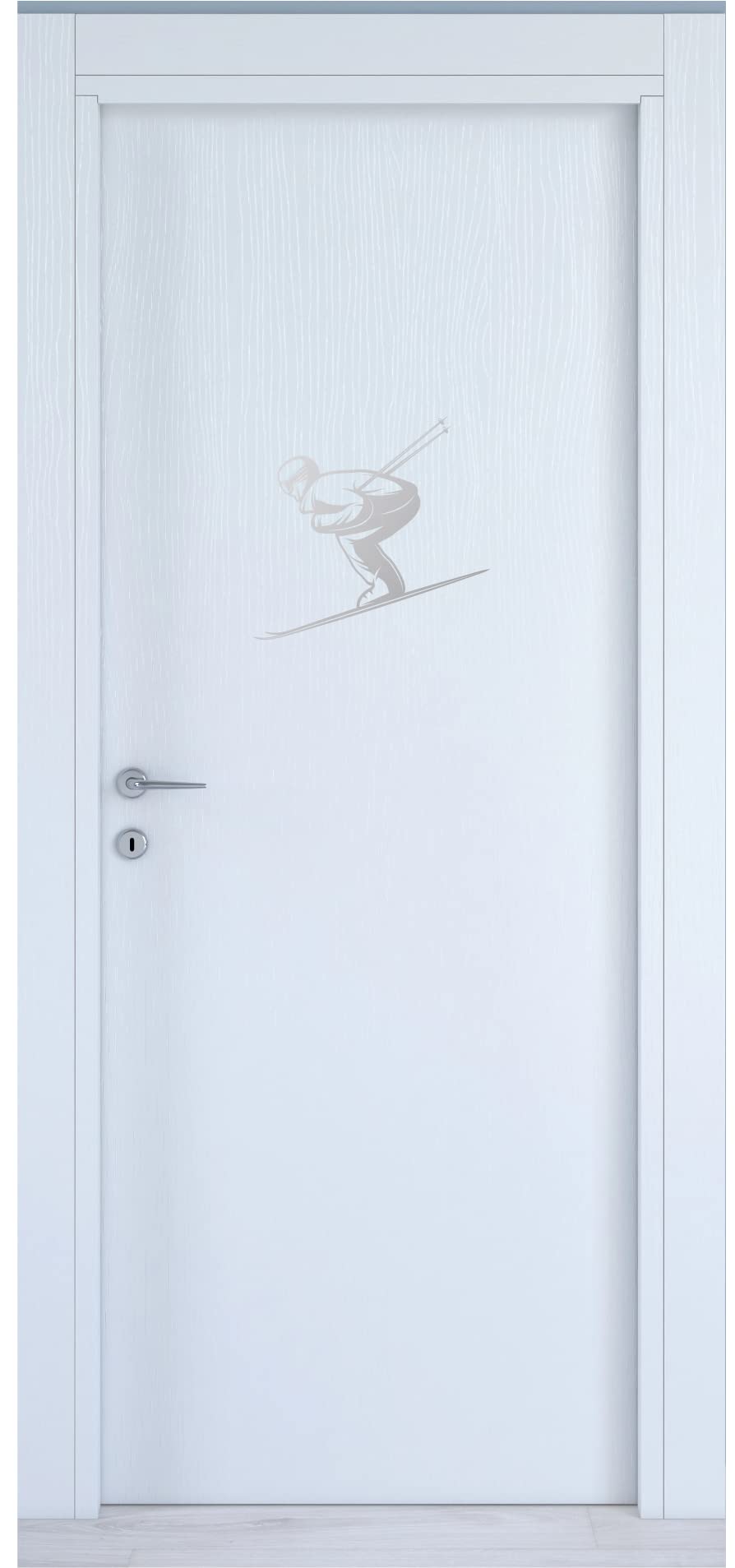Adesivi per camper sci sciatore skier sport montano accessori sport sci adesivi per porte -Vinile colore a scelta COD.I0090 a €10.99 solo da DualColorStampe