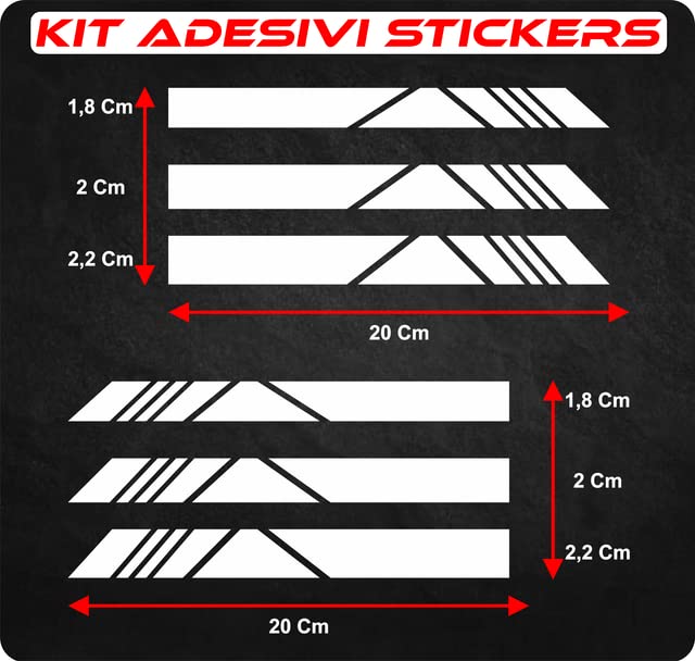 set adesivi decal vinile