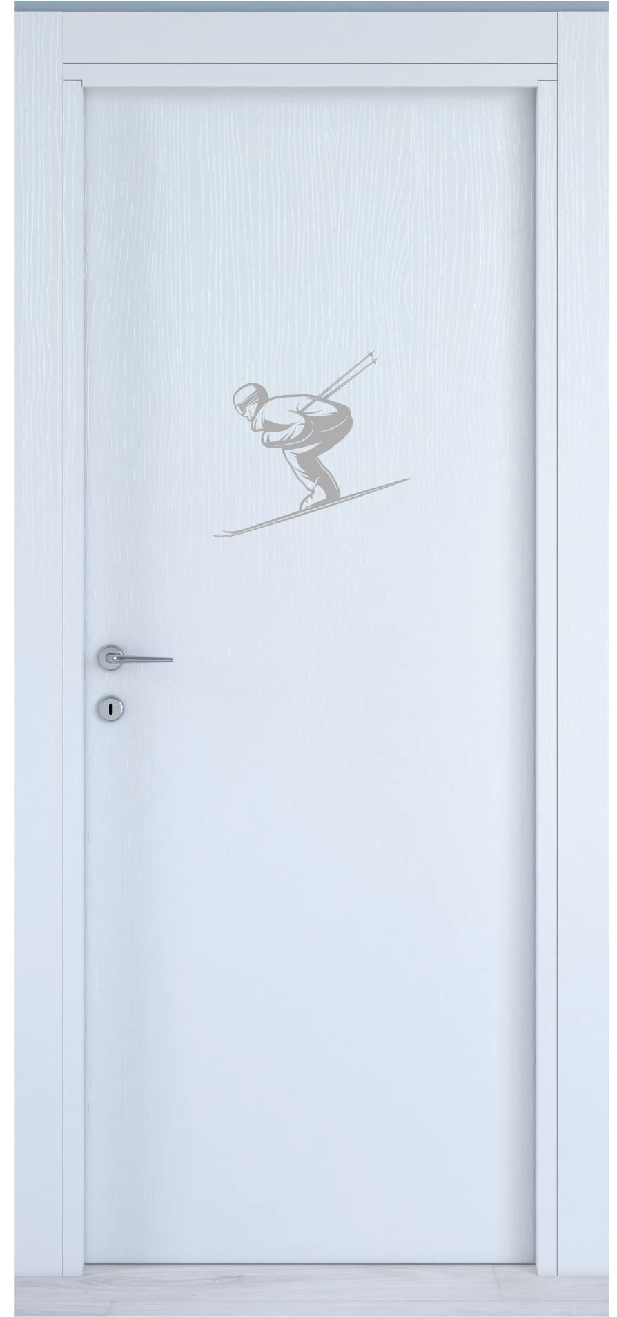 Adesivi per camper sci sciatore skier sport montano accessori sport sci adesivi per porte -Vinile colore a scelta COD.I0090 a €10.99 solo da DualColorStampe