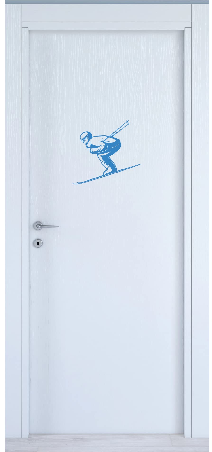 Adesivi per camper sci sciatore skier sport montano accessori sport sci adesivi per porte -Vinile colore a scelta COD.I0090 a €10.99 solo da DualColorStampe