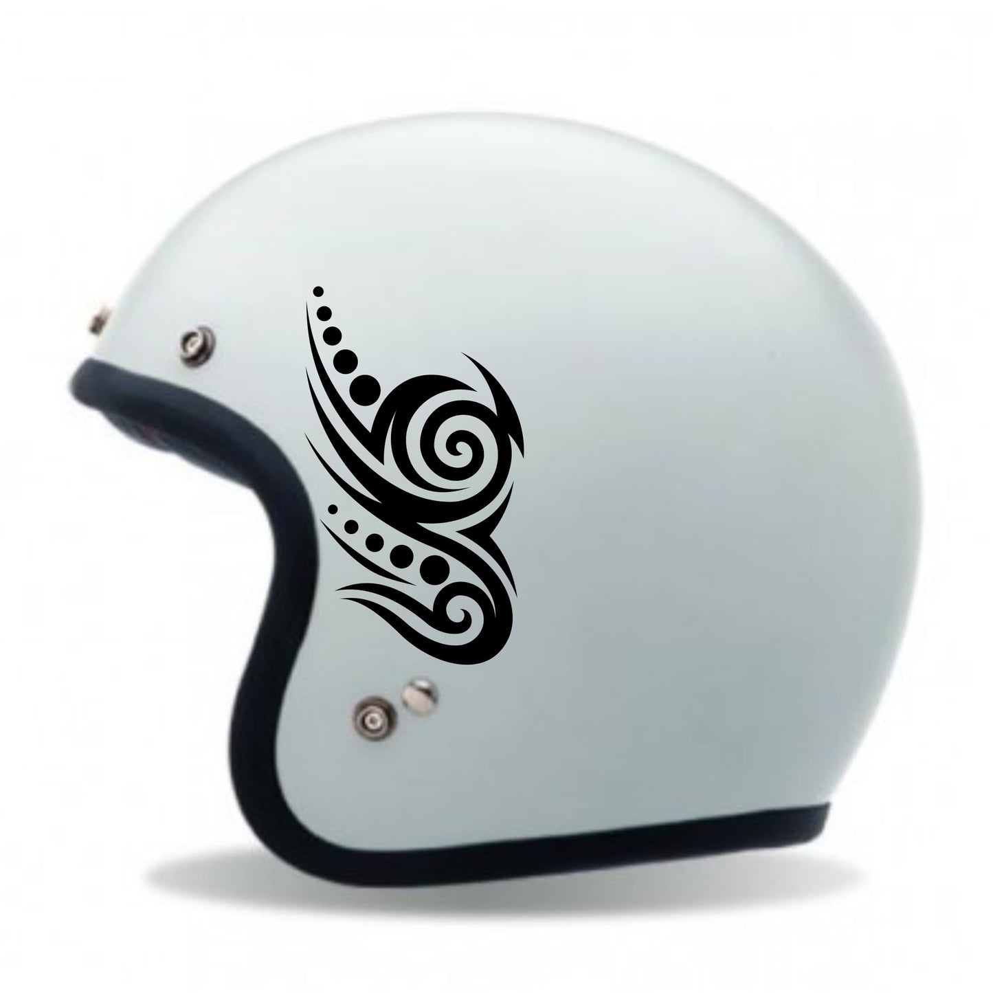 Adesivi TRIBALE CASCO ACCESSORI MOTO decorazione per scooter casco (2 PZ ) vinile colore a scelta COD.C0026 a €10.99 solo da DualColorStampe