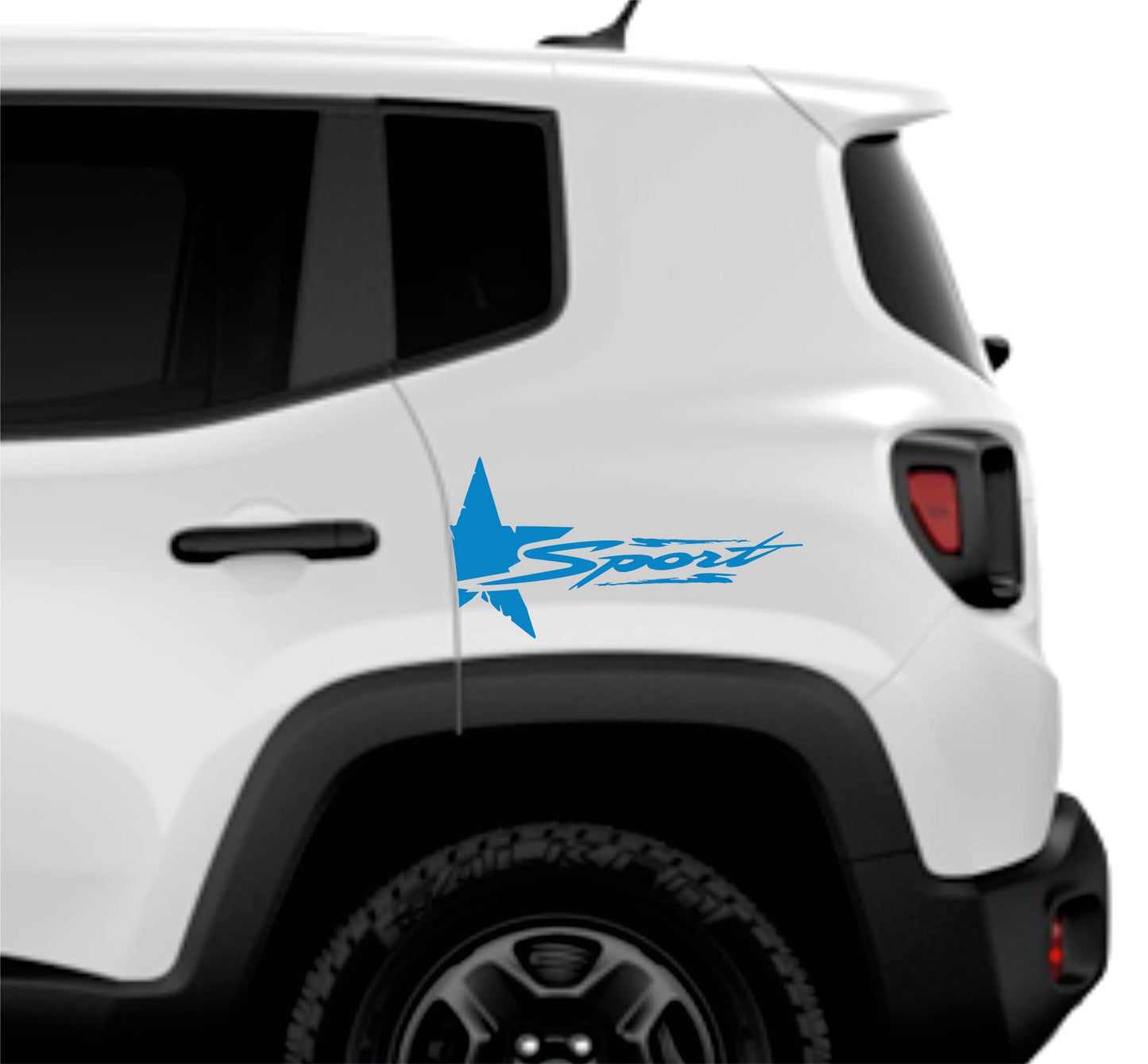 DualColorStampe Adesivi compatibili con JEEP RENEGADE fiancata laterale Off Road stella militare Adesivi Stickers Auto Decal accessori auto decorazione -COD.0293 a €15.99 solo da DualColorStampe