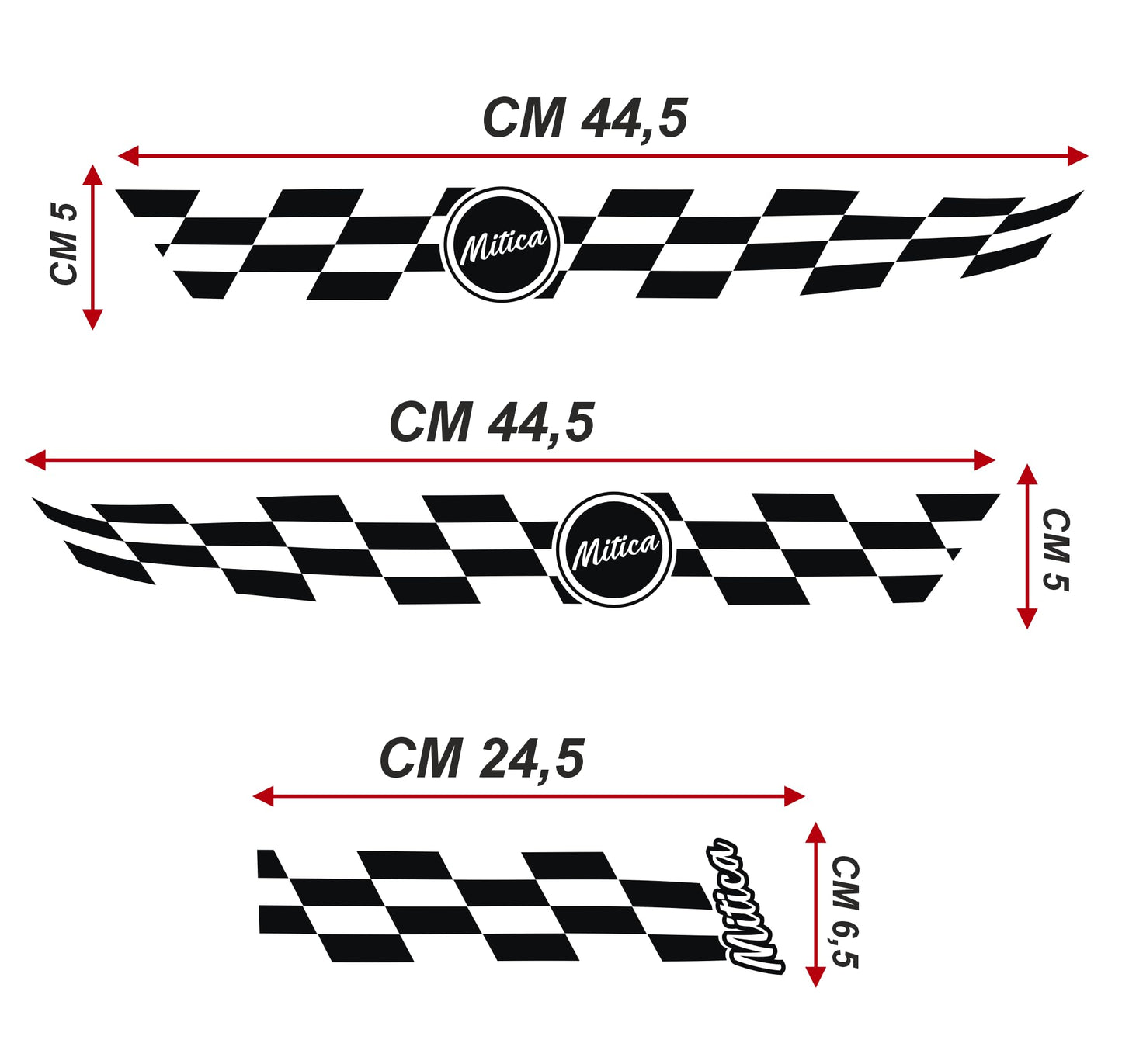set adesivi decal vinile