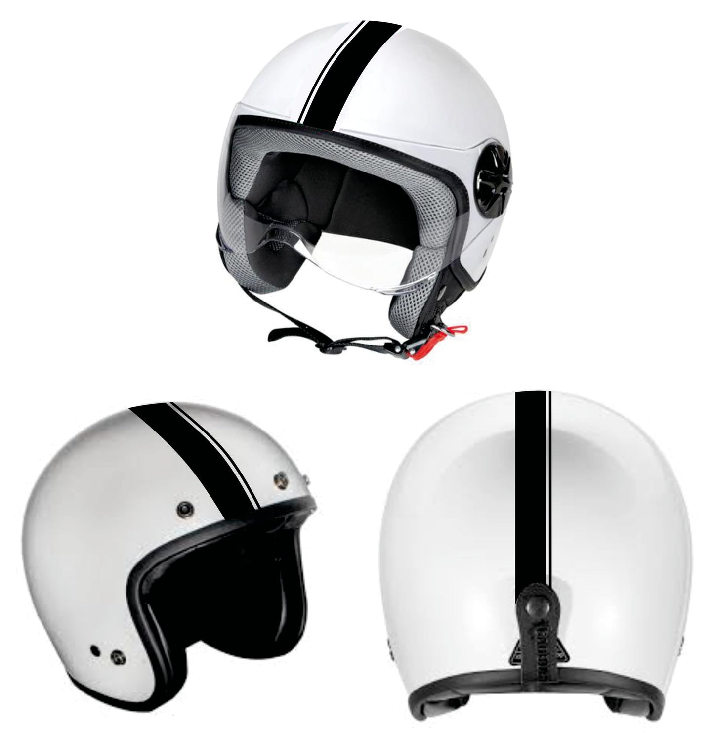 DualColorStampe Adesivi per casco moto motorino Helmet universale Stripes Strisce Design sportivo stickers STRISCIA DOPPIA adesiva C0067 a €12.99 solo da DualColorStampe