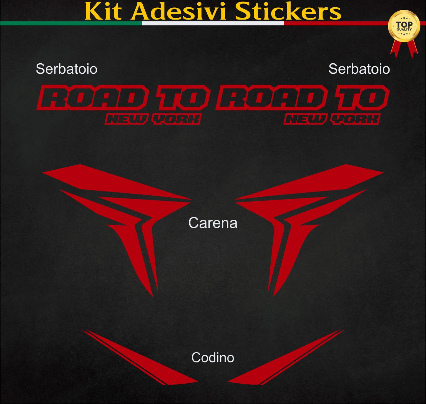 set adesivi decal vinile