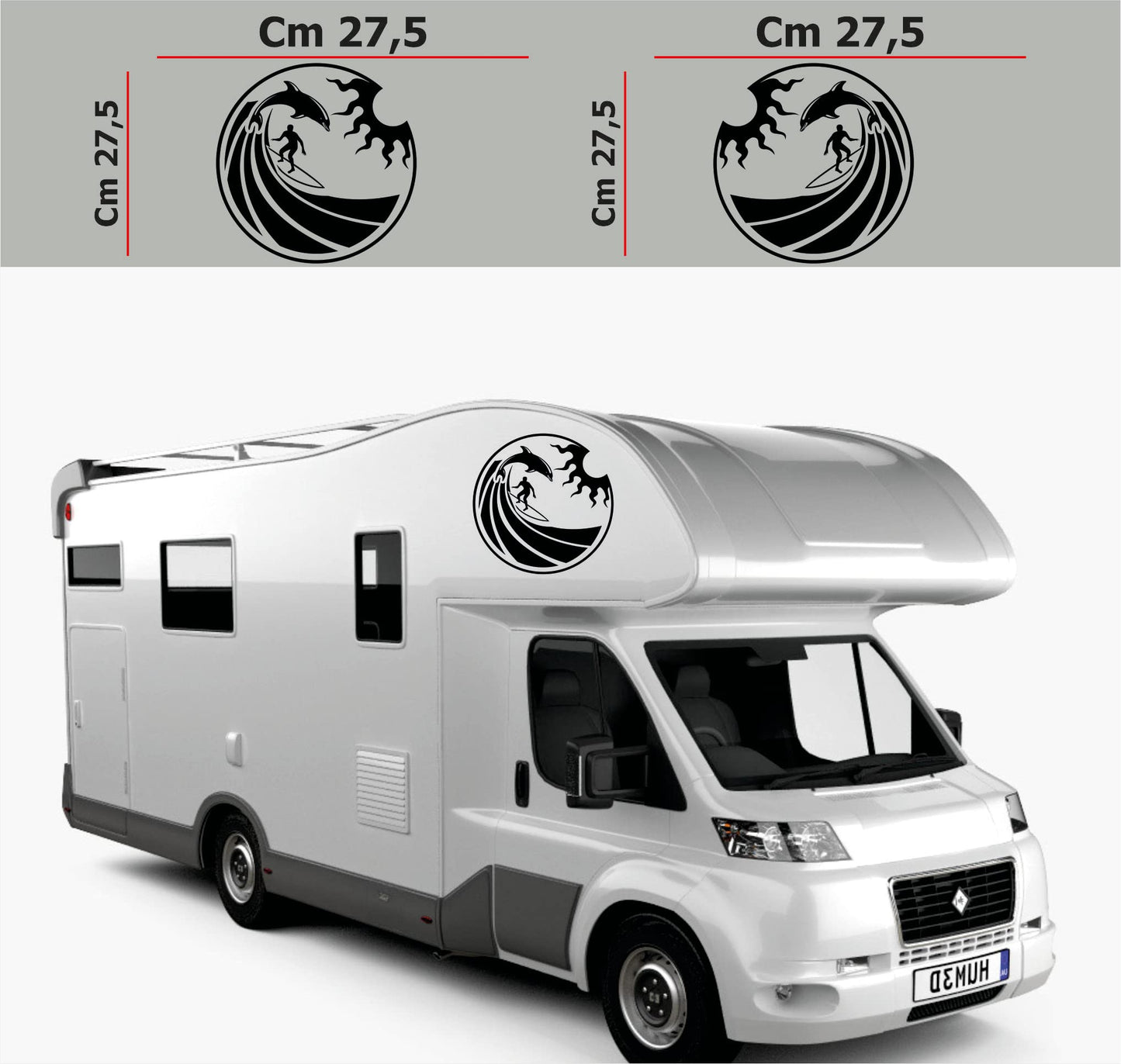 set adesivi decal vinile