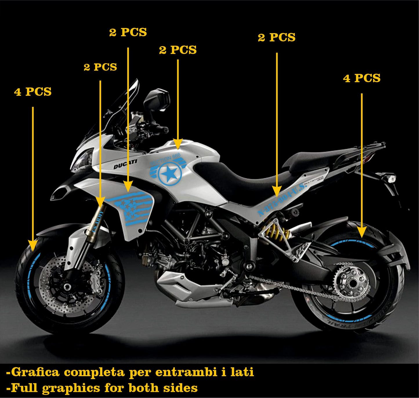 set adesivi decal vinile