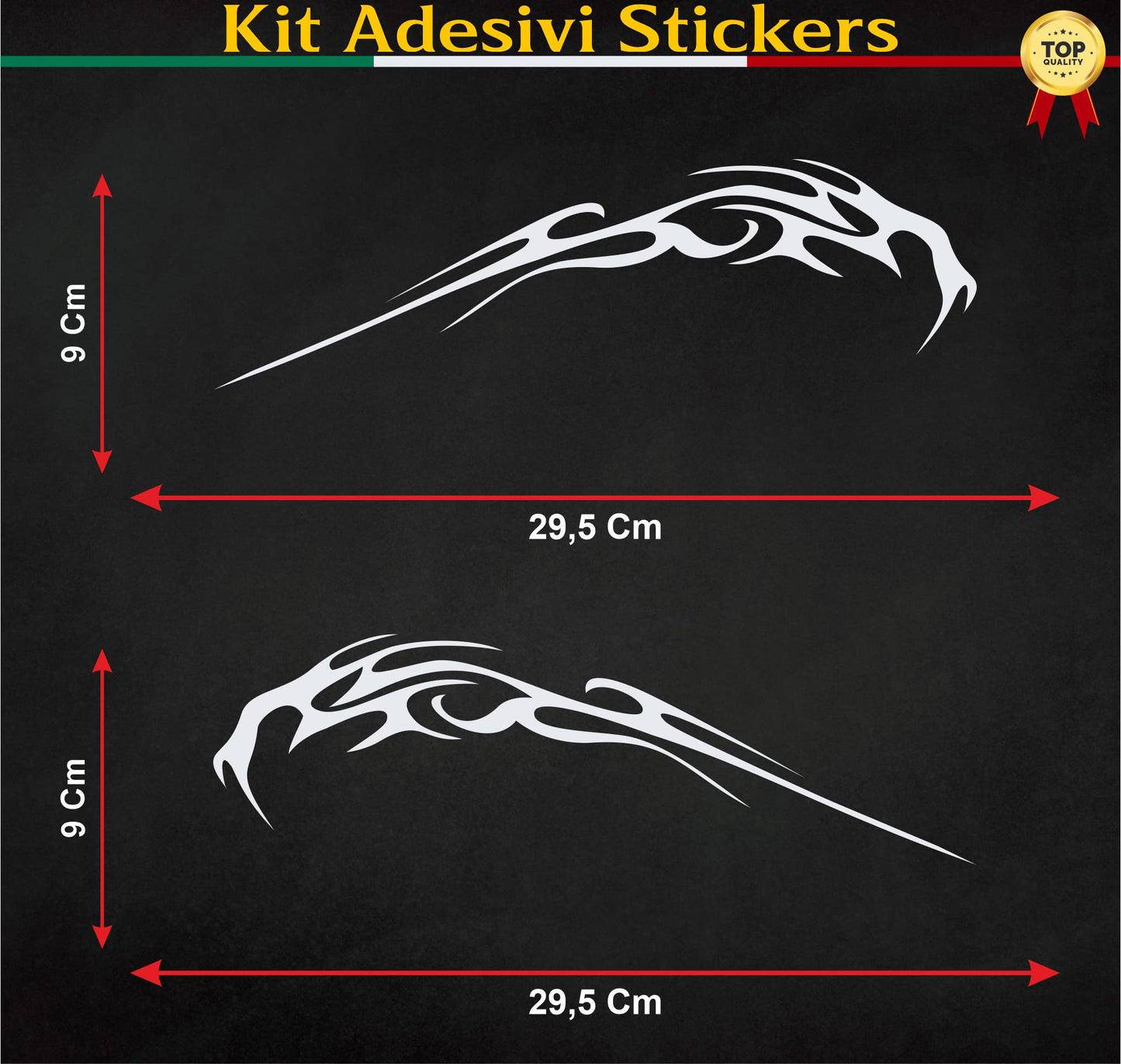 set adesivi decal vinile