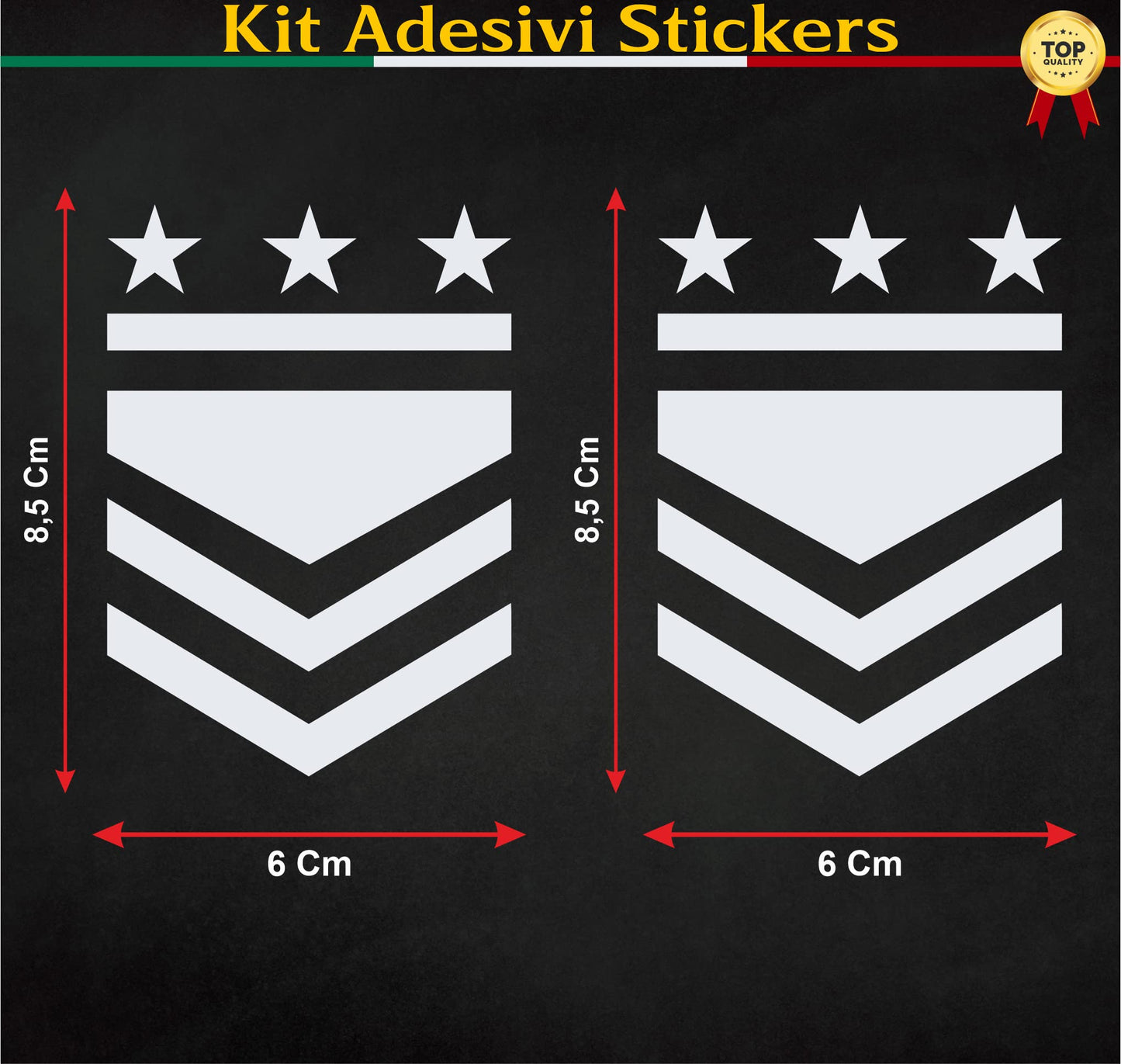 set adesivi decal vinile