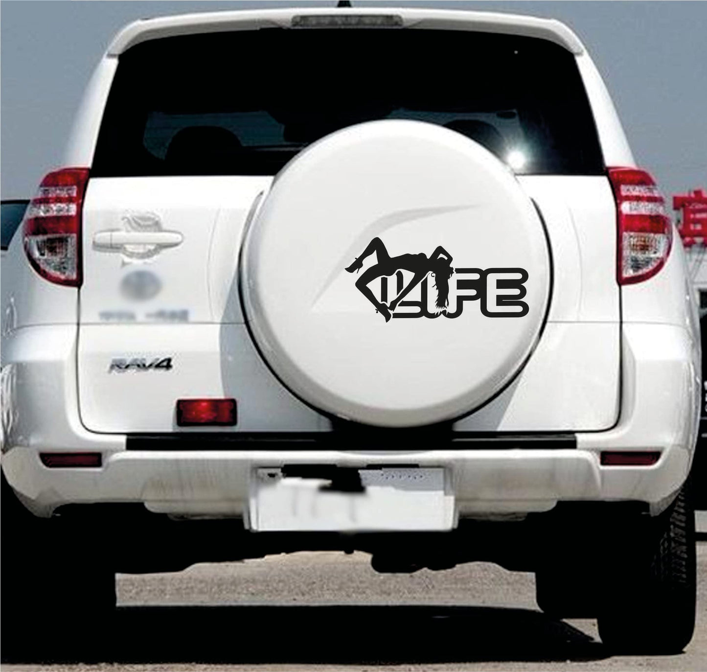 DualColorStampe Adesivi Compatibili con Toyota Rav4 Rav-4 Auto ruota di scorta copertura decalcomanie adesivi Auto decorazione adesivi accessori LIFE DONNA SEX COD.0335 a €14.99 solo da DualColorStampe