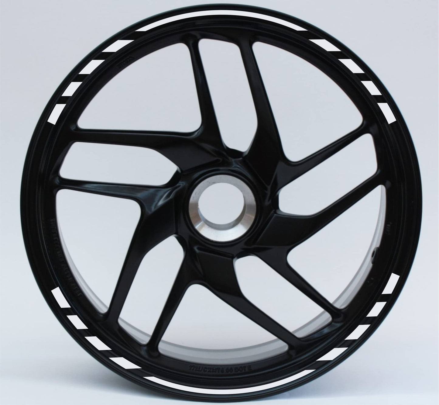 DualColorStampe Confezione Adesivi Set Completo di Cerchi Strisce per Moto per 2 Ruote da 17'' pollici strips Design Sportivo COD.D0063 a €12.99 solo da DualColorStampe