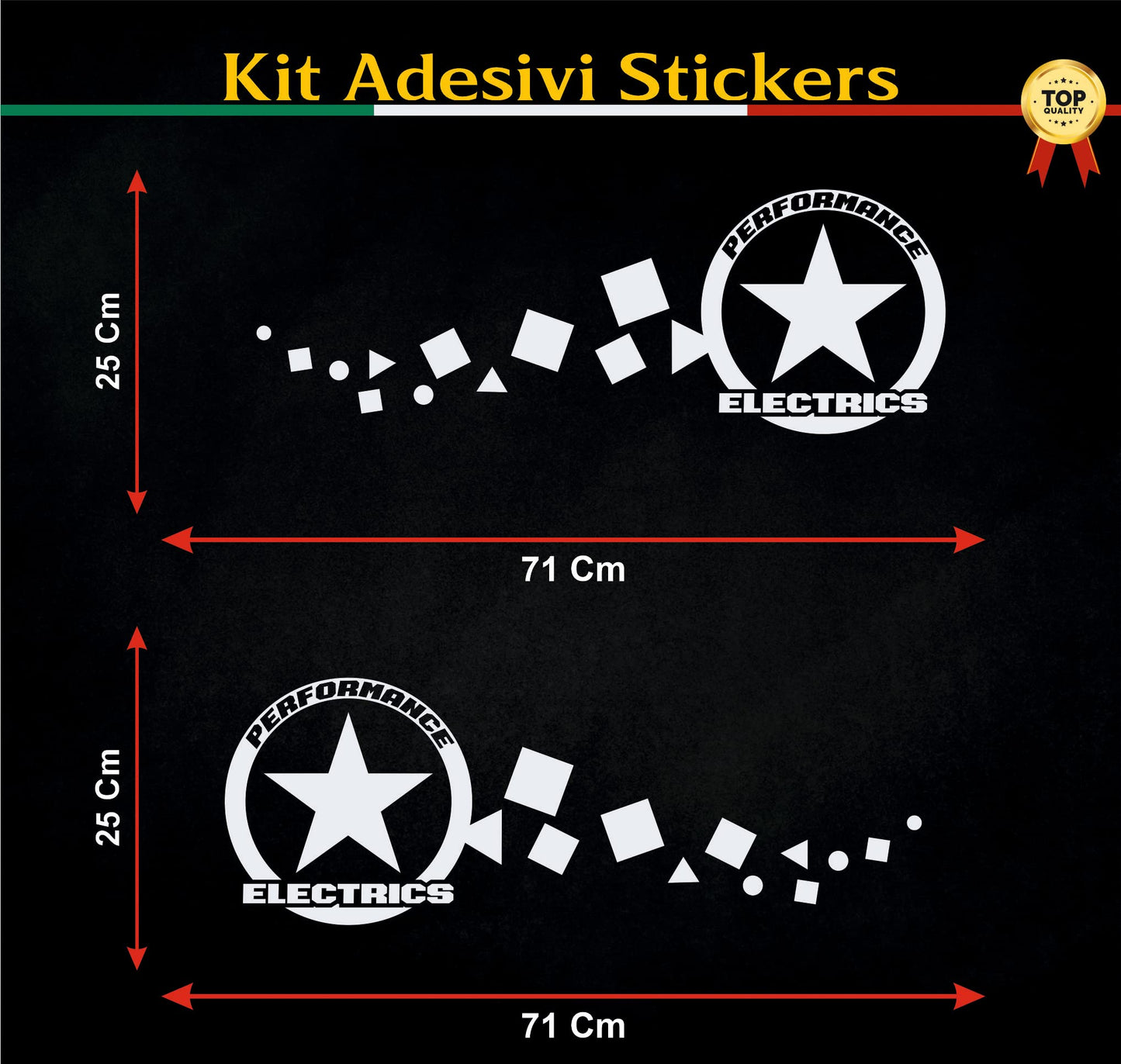 set adesivi decal vinile