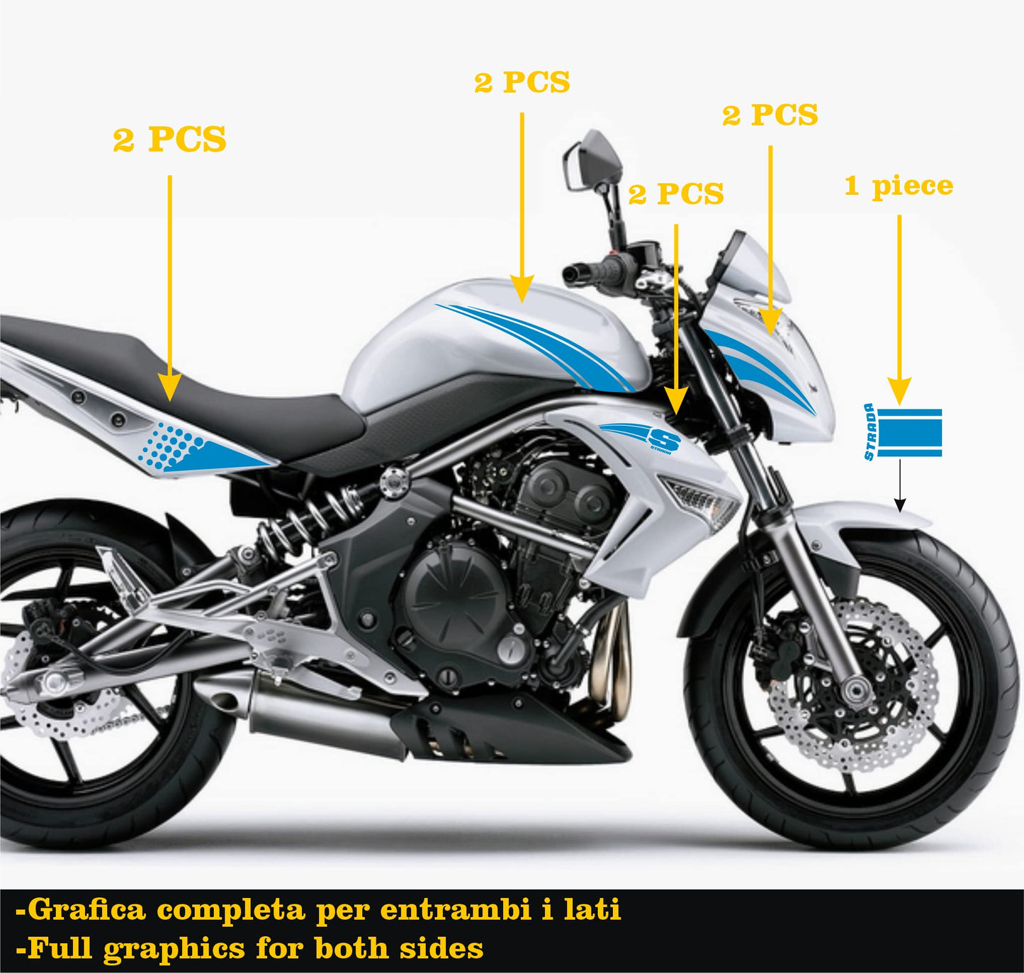 set adesivi decal vinile