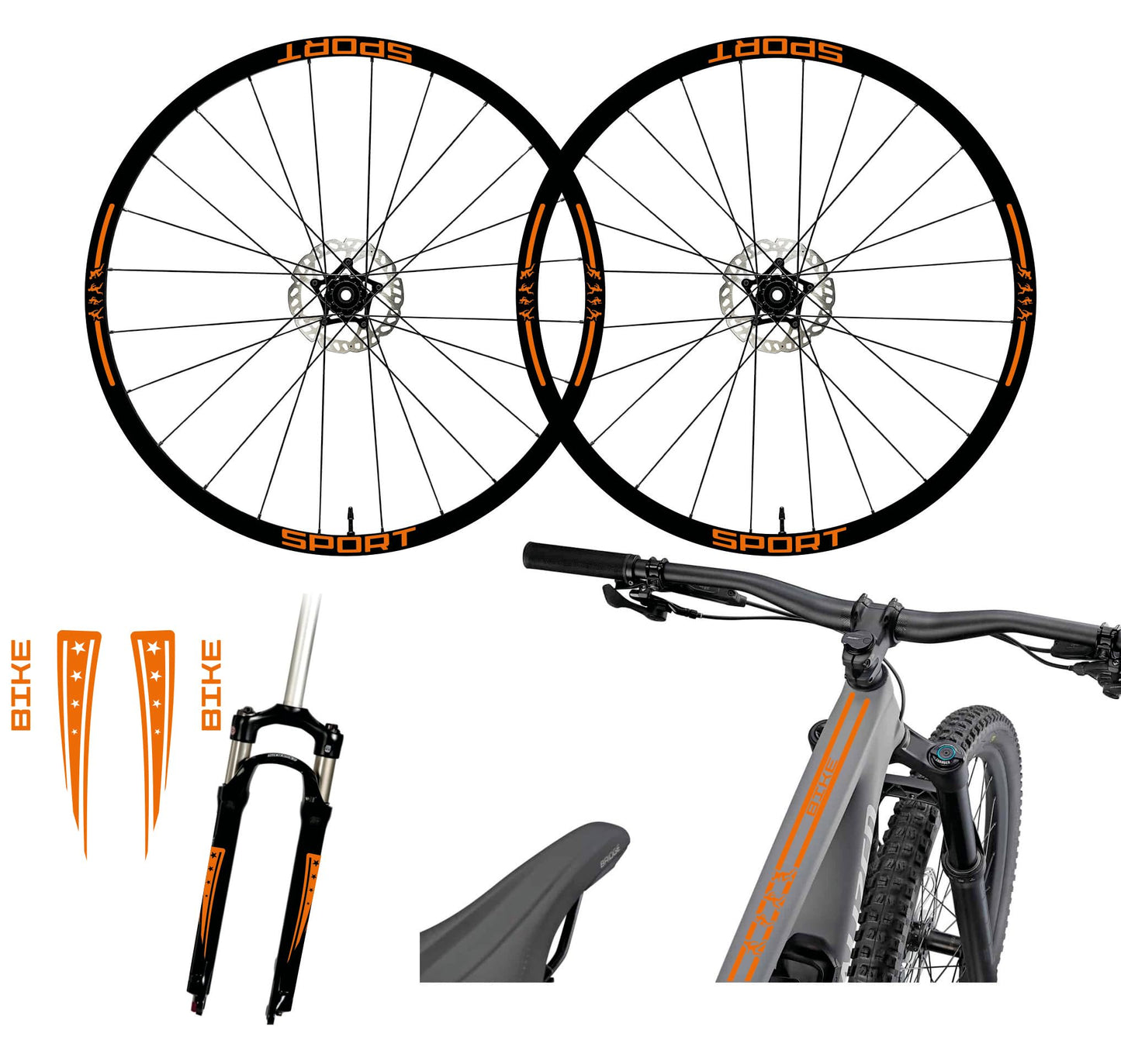 bici mtb cerchi adesivi set adesivi decal vinile