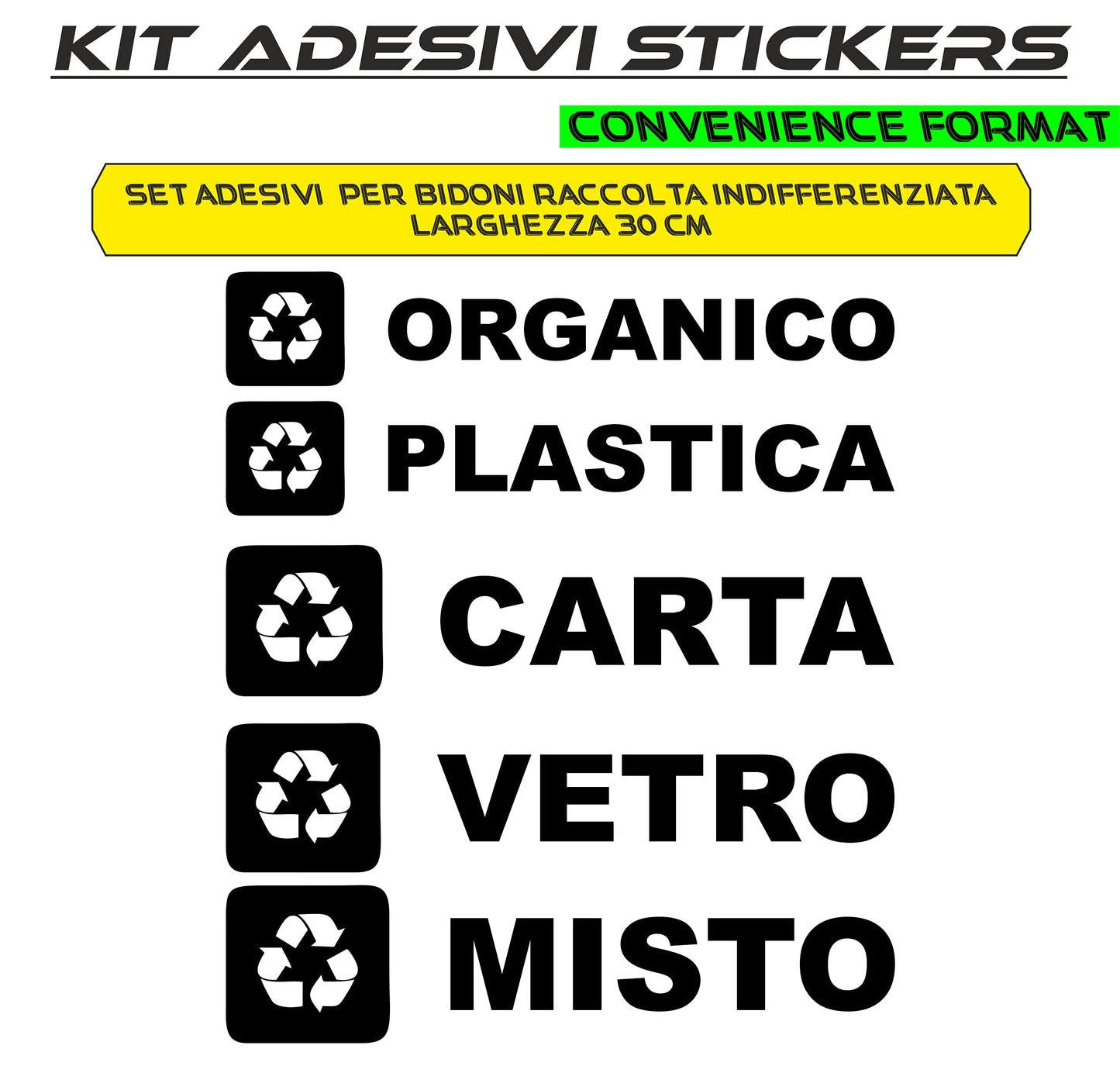 set adesivi decal vinile