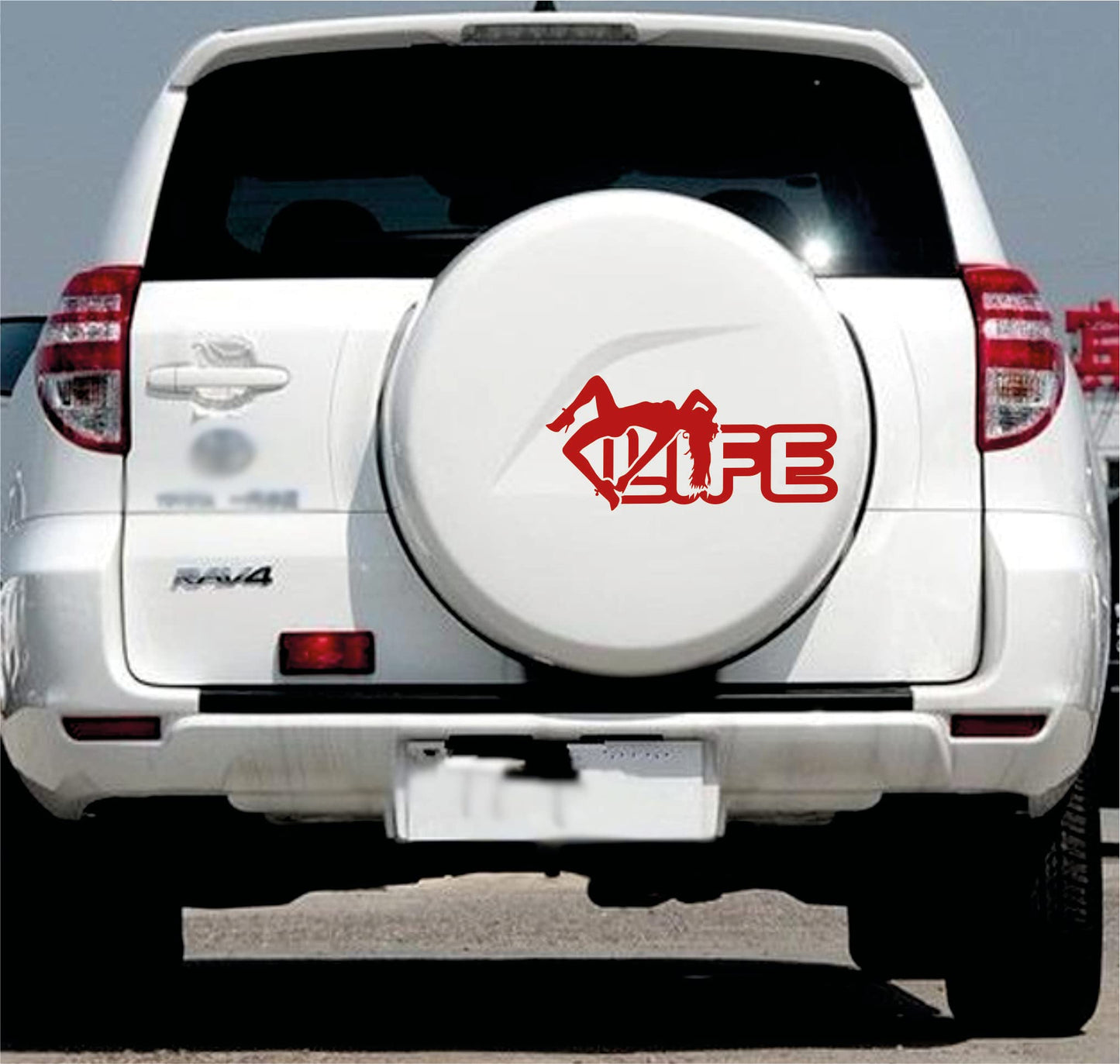 DualColorStampe Adesivi Compatibili con Toyota Rav4 Rav-4 Auto ruota di scorta copertura decalcomanie adesivi Auto decorazione adesivi accessori LIFE DONNA SEX COD.0335 a €14.99 solo da DualColorStampe